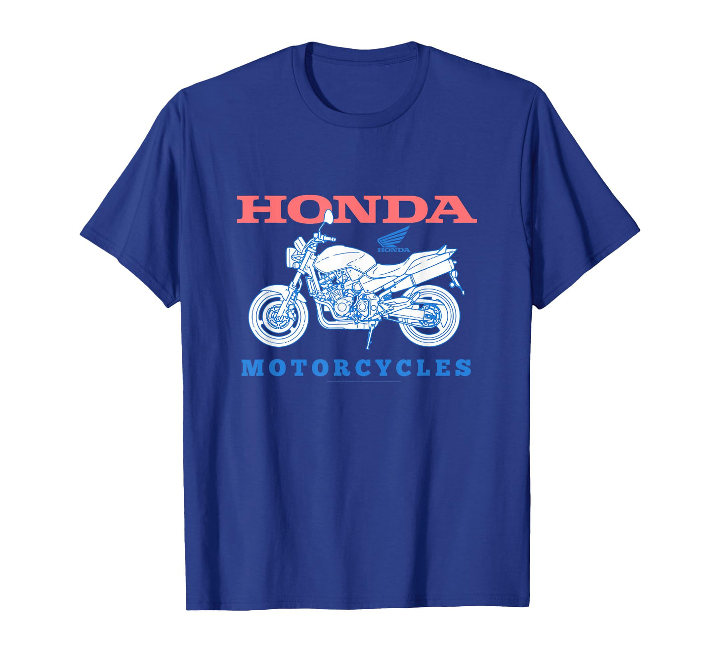 Honda Powersports Vintage Red White & Blue Motorcycle T-Shirt