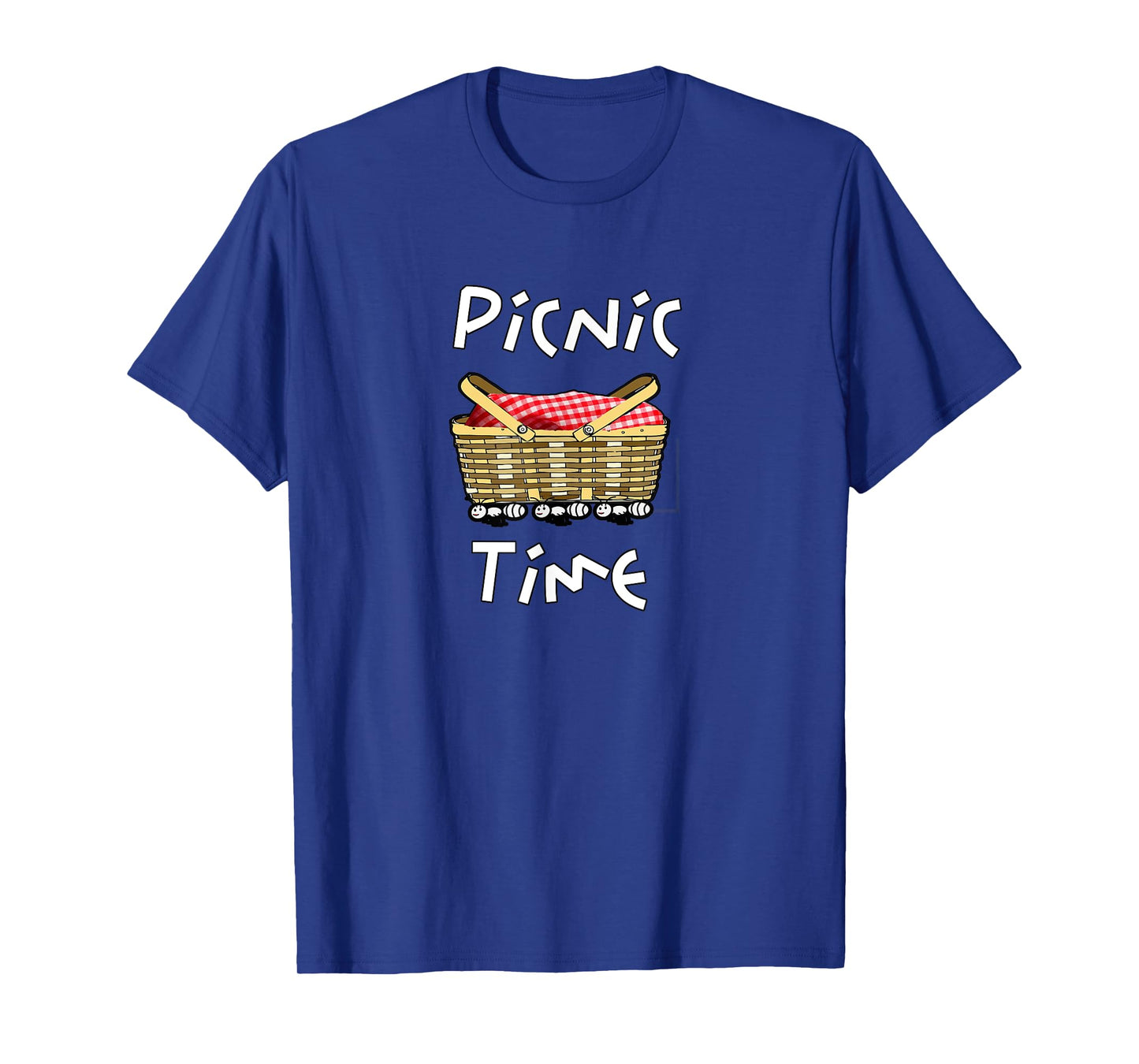 Picnic Time Ants Carry off the Basket Funny Design T-Shirt