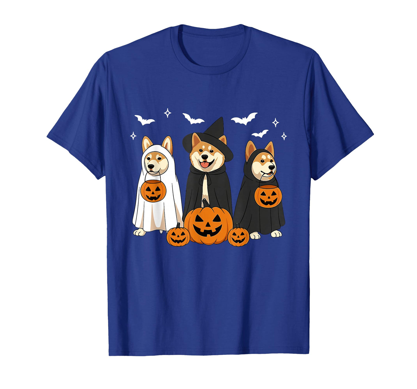 Witch Akita Dog Halloween Ghost Akita Dog Mom Dog Lover T-Shirt