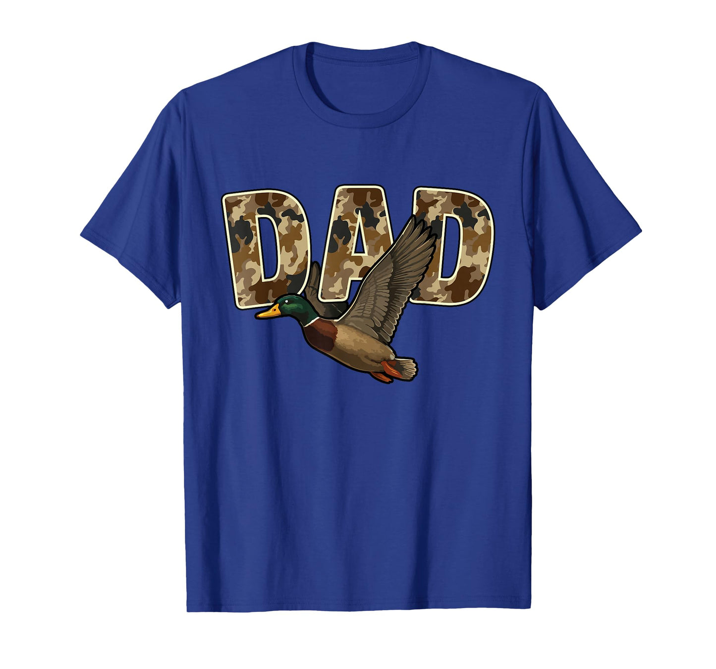 Camouflage Vintage Mallard Duck Retro Camo Hunting Dad T-Shirt