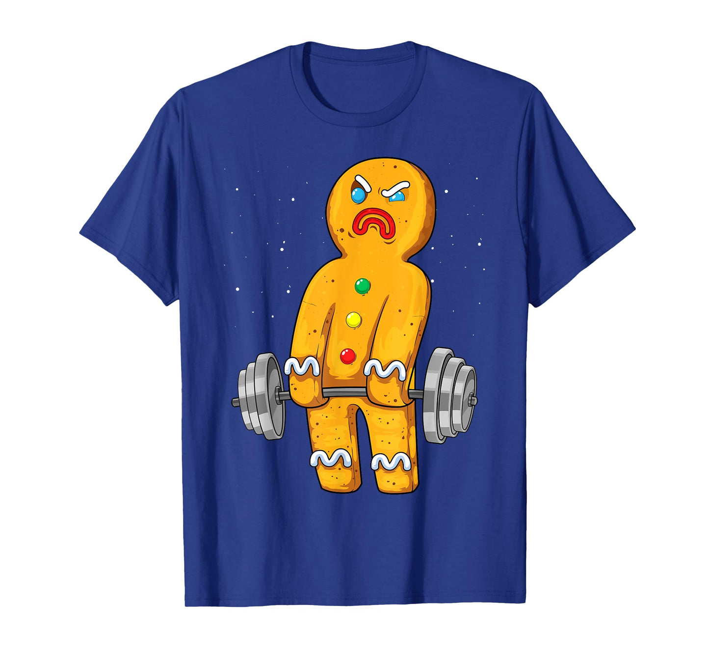 Gingerbread Man Weightlifting Christmas Fitness Gym Deadlift T-Shirt