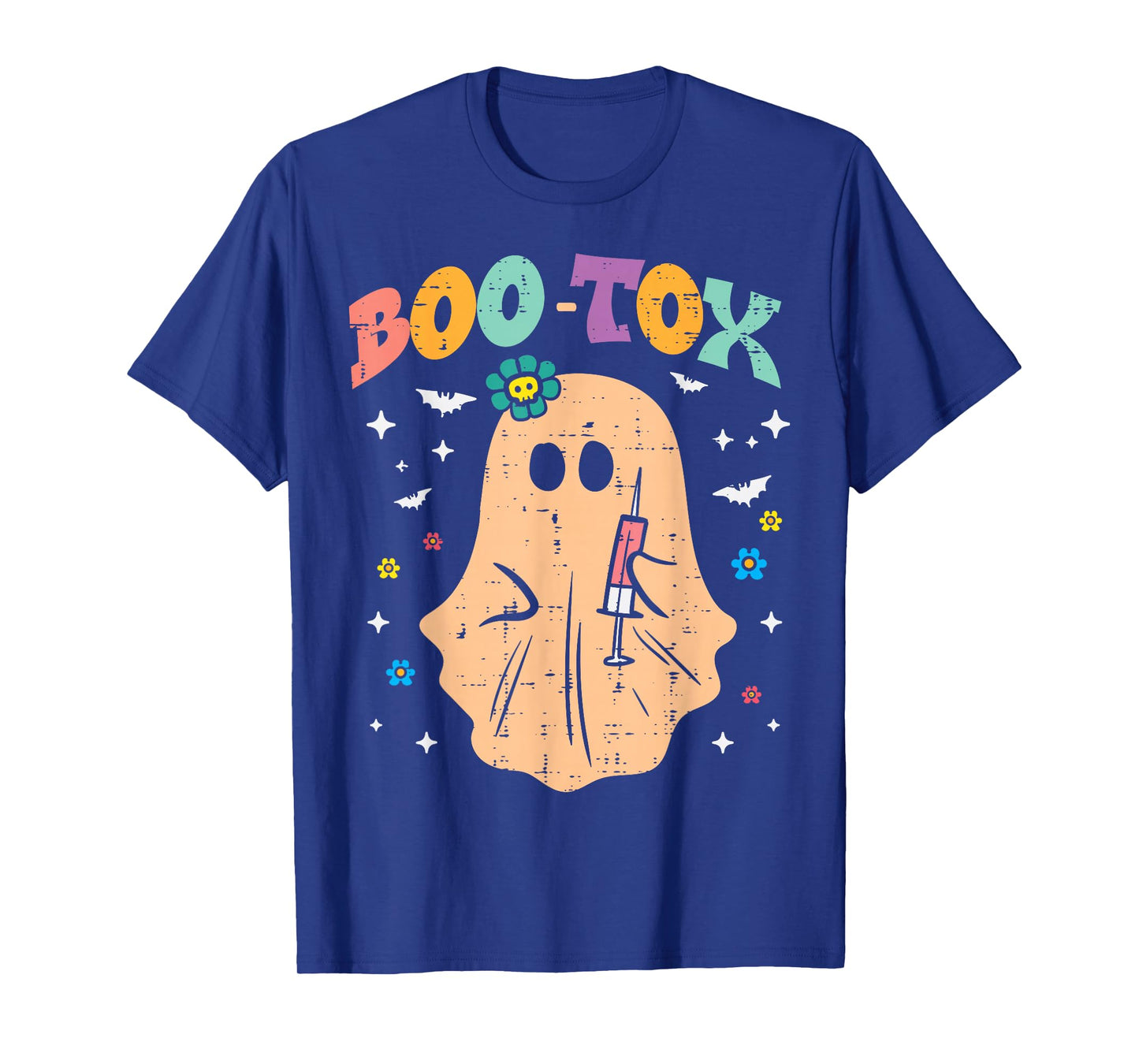 Halloween Botox Ghost Boo Tox Retro Costume Groovy Women T-Shirt