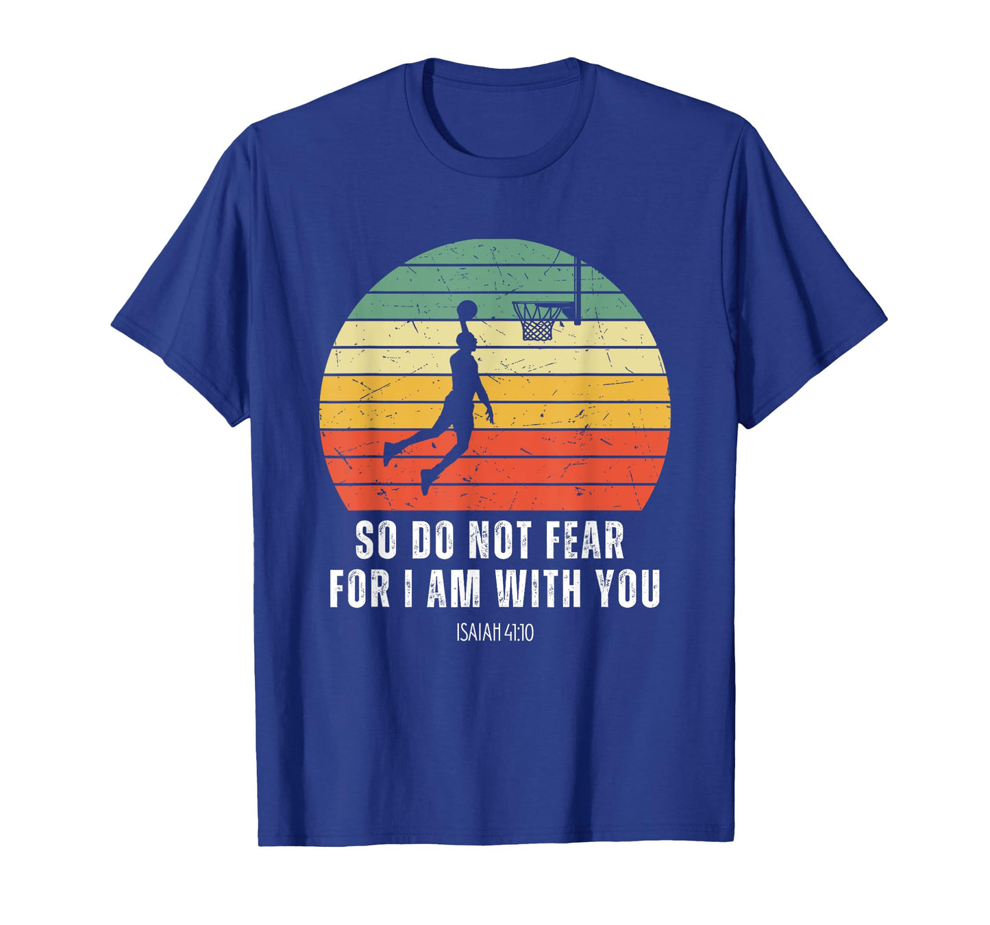 Christian Retro Basketball Verse Men Boys Kids Religious T-Shirt