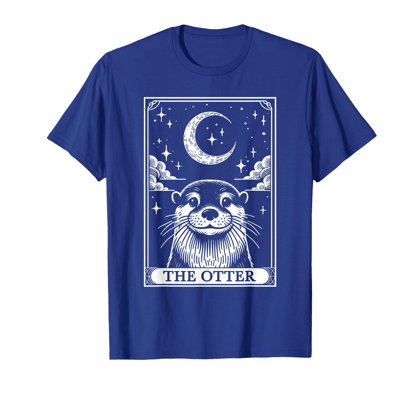 Tarot Card Vintage Crescent Moon Otter Animal Lovers T-Shirt