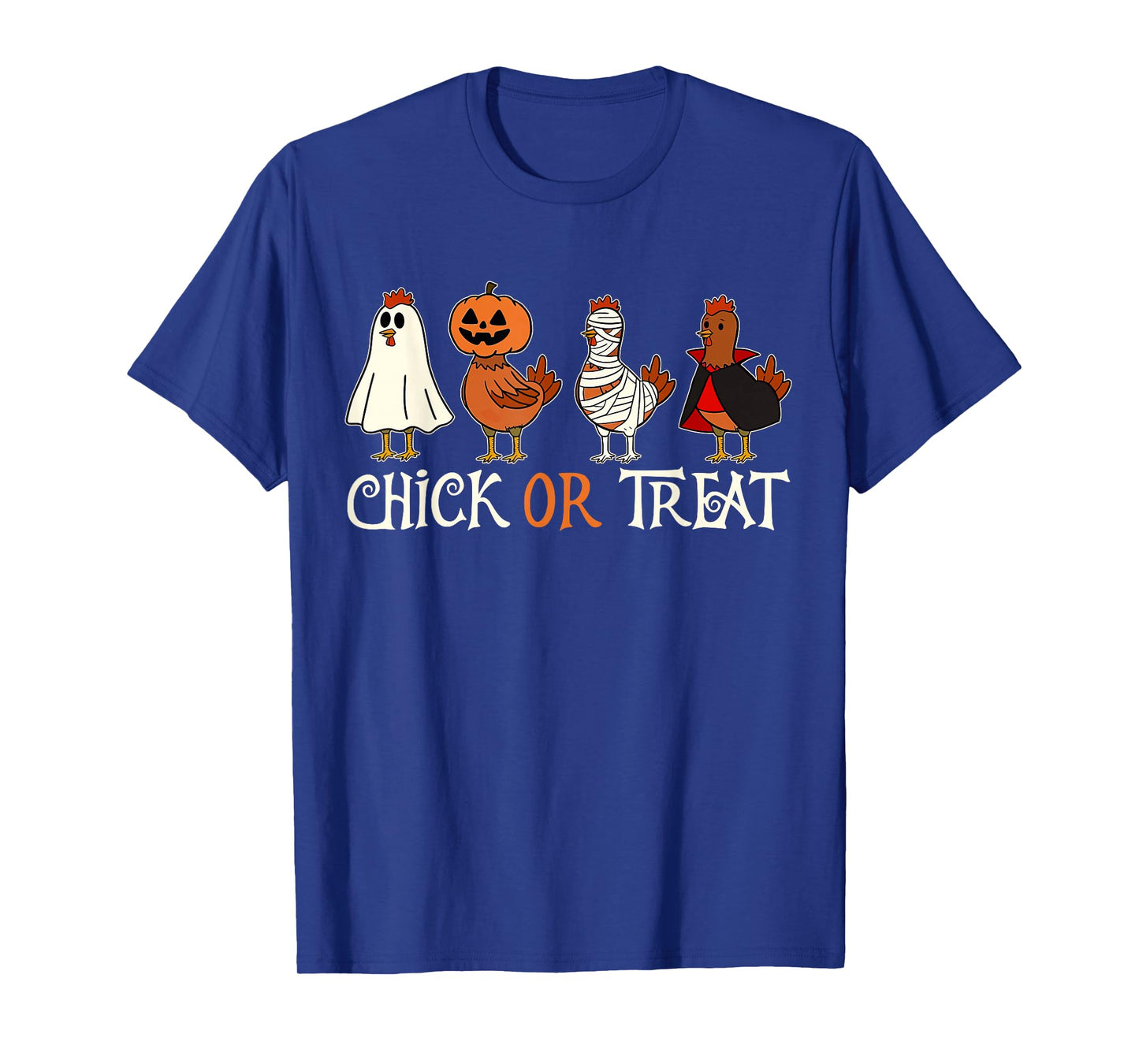 Chick Or Treat Halloween Pumpkin Ghost Spooky Cute Chicken T-Shirt