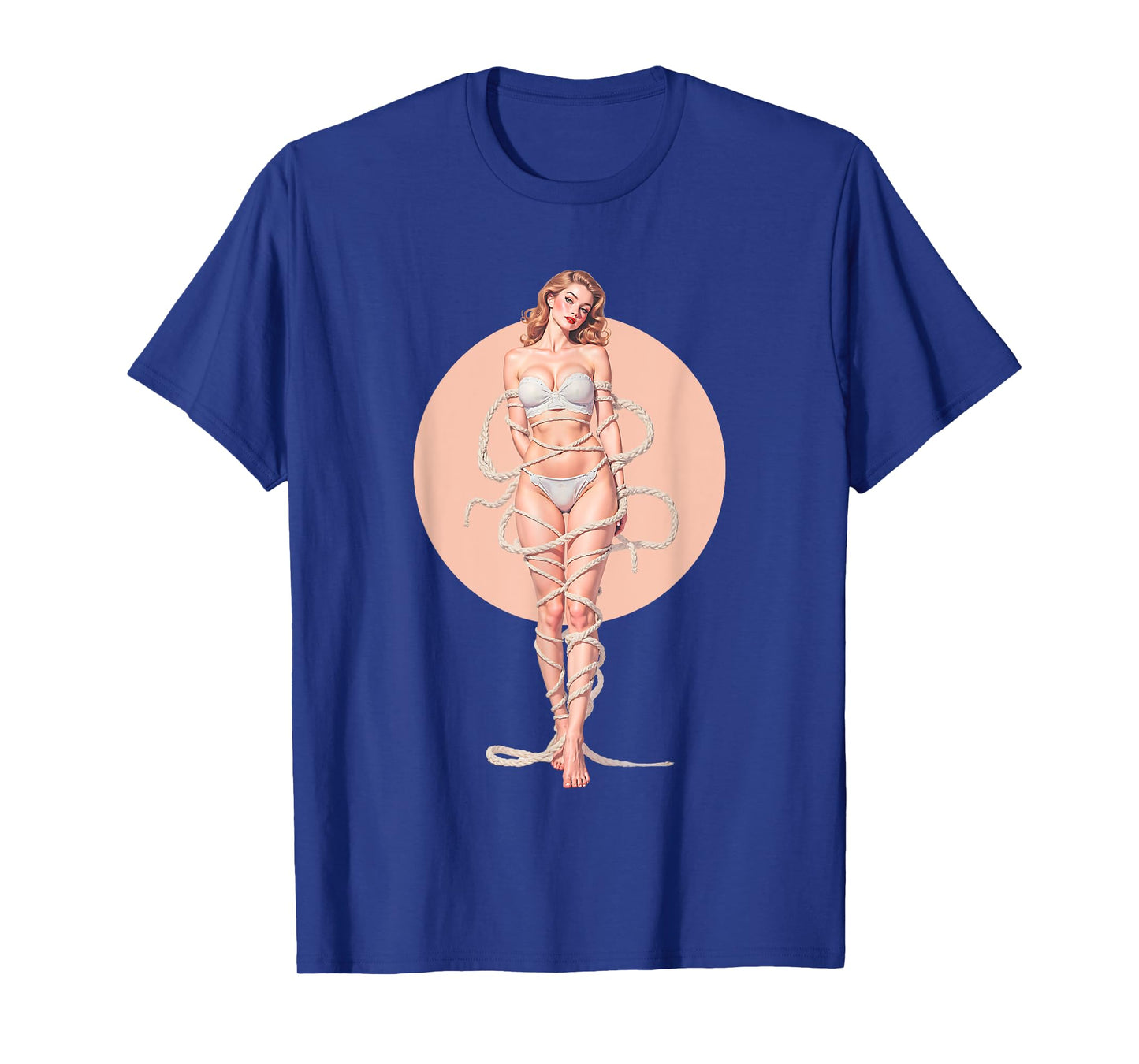 Shibari Art Sexy Vintage Pin-Up Girl Rope Bondage BDSM T-Shirt