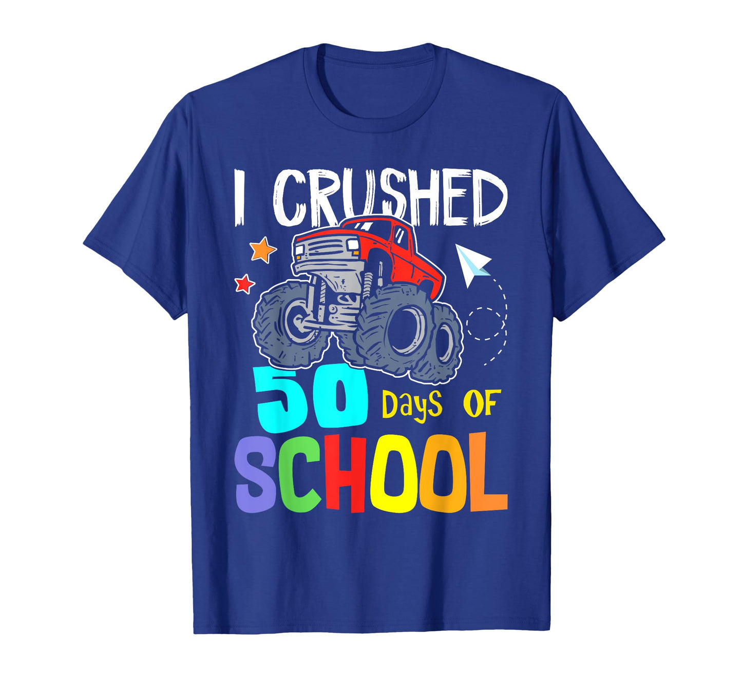 Crushing 50th Day Of School Jam truck 50 Days Of School Kids T-Shirt