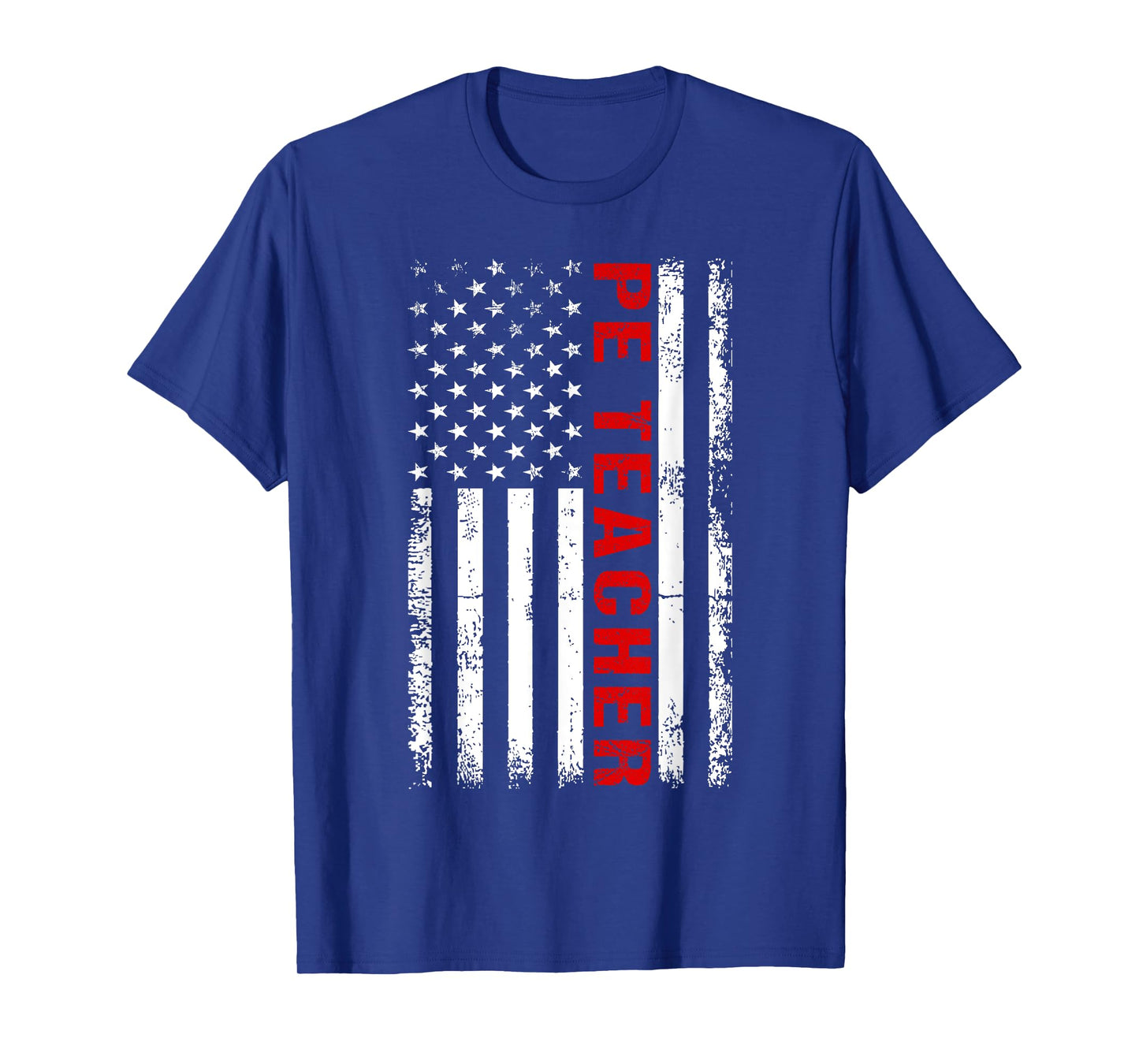 PE Physical Education Teacher P.E. USA Flag Patriot Coach T-Shirt