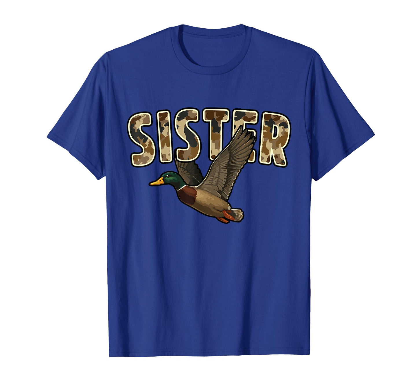 Camouflage Vintage Mallard Duck Retro Camo Hunting Sister T-Shirt