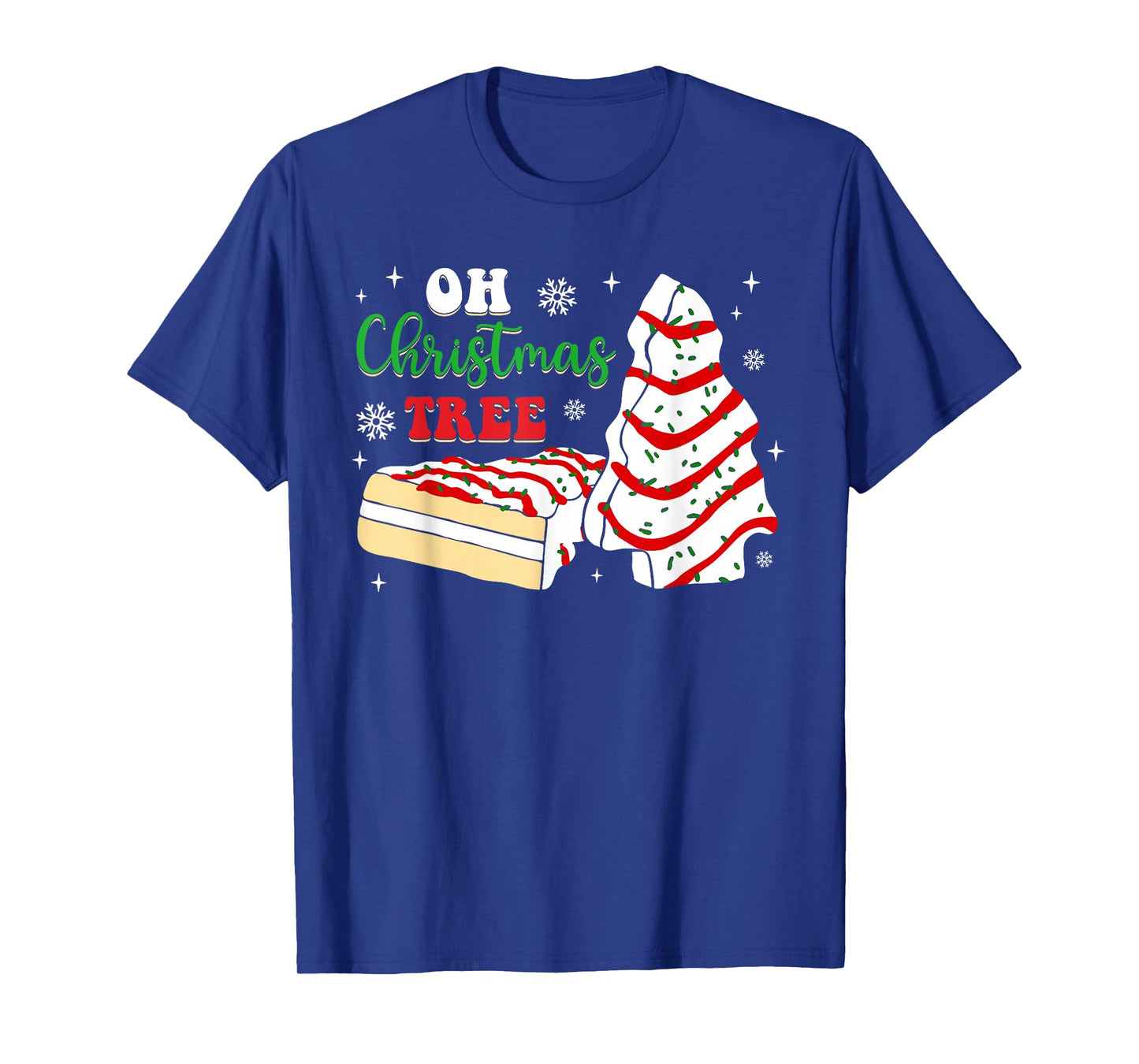 Groovy Oh Christmas Tree Cakes Debbie Becky Jen Cake Lovers T-Shirt