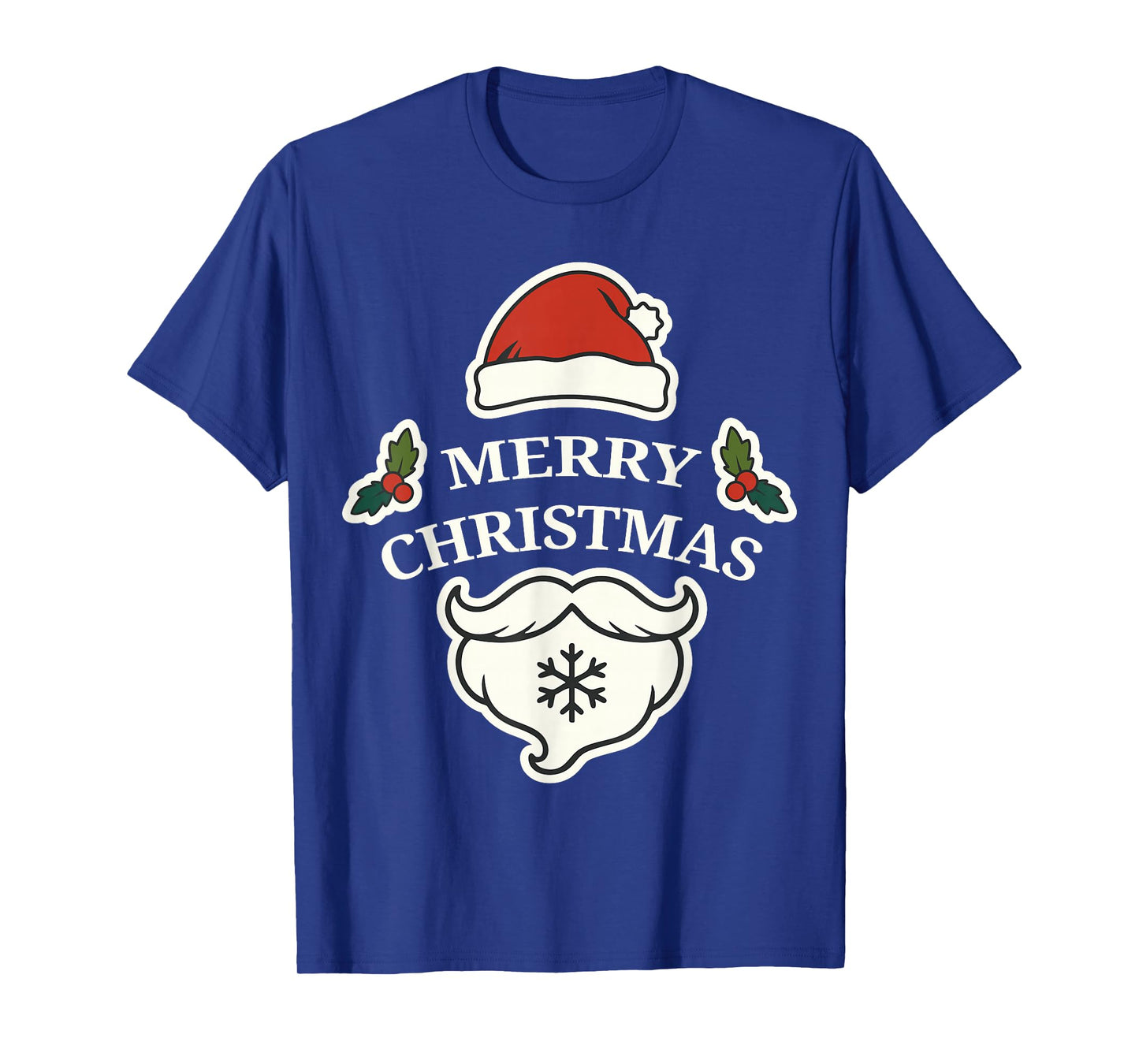Merry Christmas Vintage Santa Beard Holiday Design T-Shirt