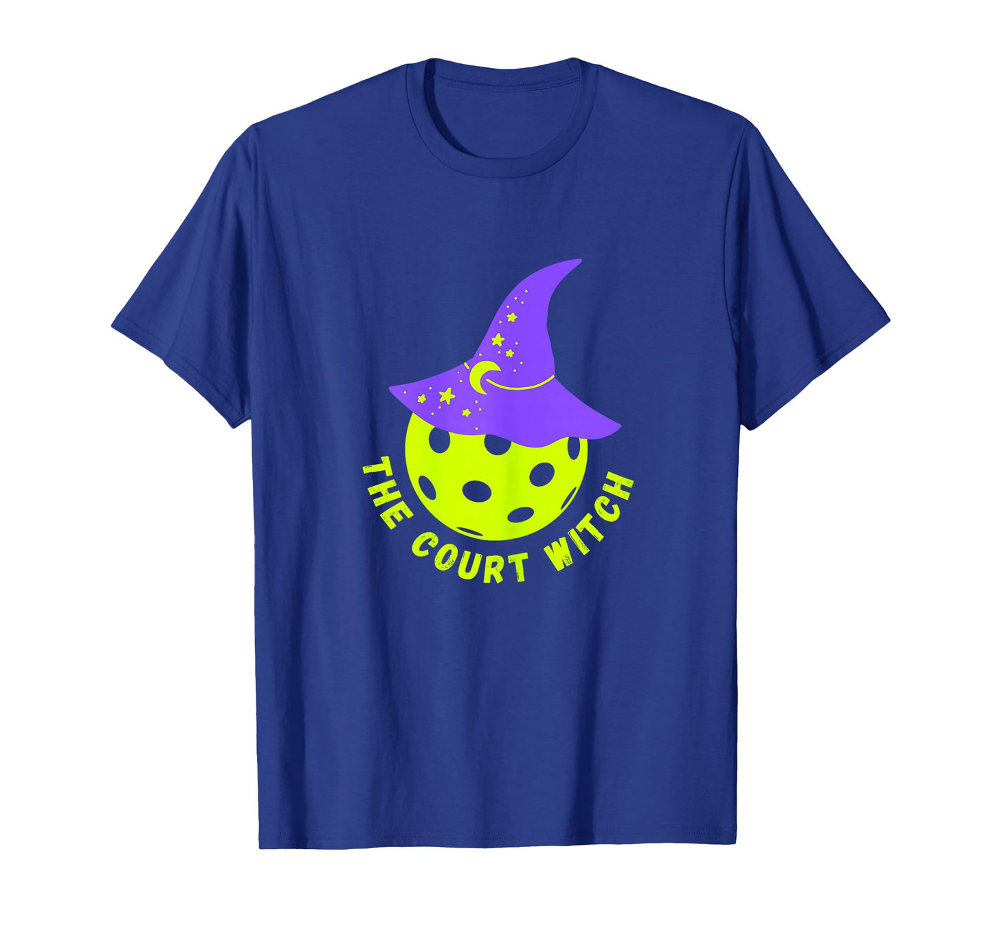 Fun Halloween Pickleball The Court Witch Pickleballer Moms T-Shirt