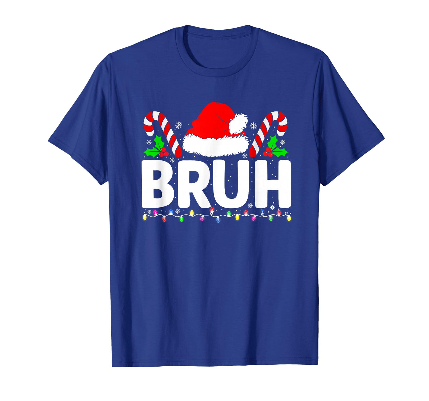 Bruh Funny Saying Bro Teens Boys Kids Christmas Pajamas Xmas T-Shirt