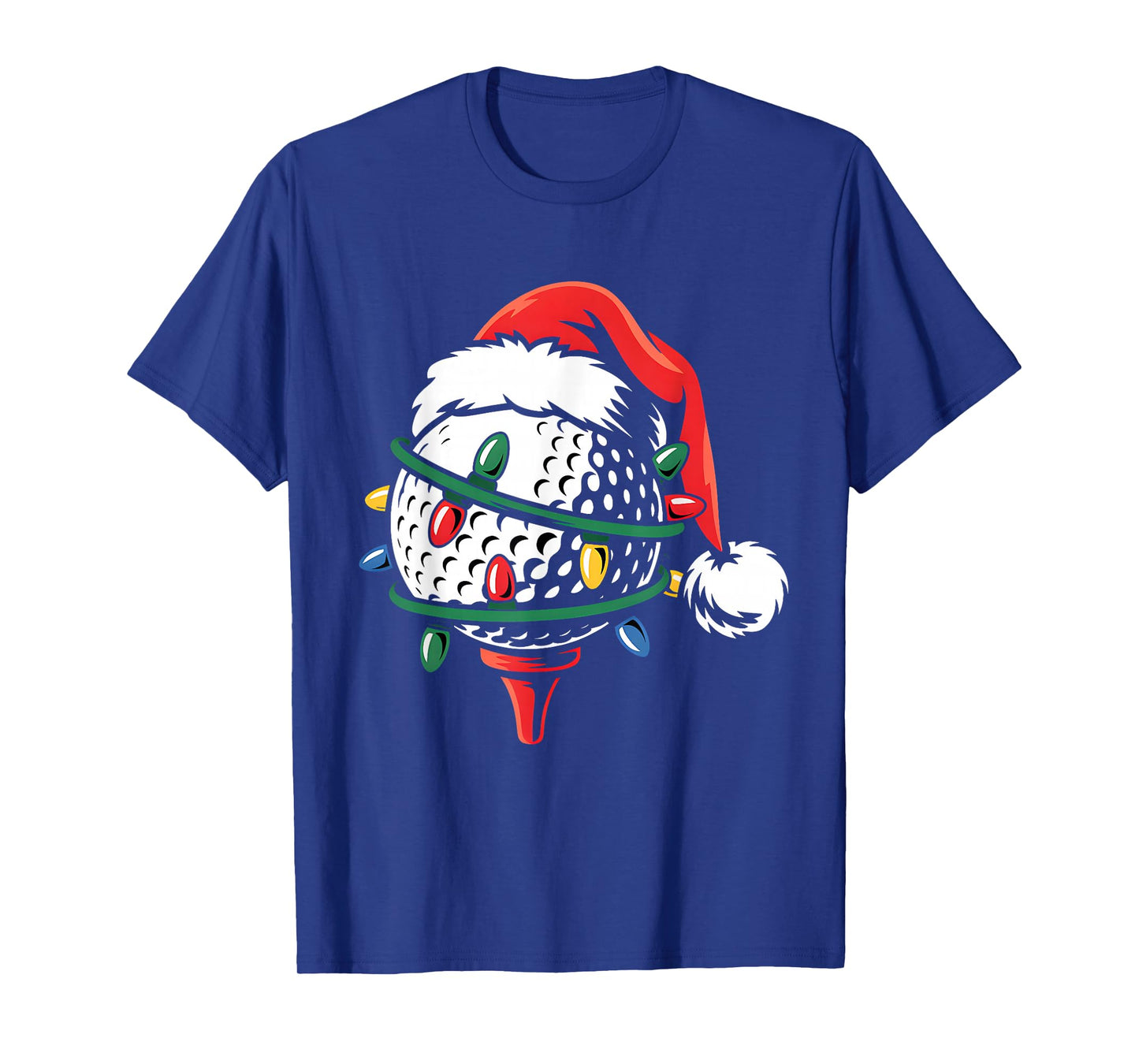 Golf Ball Santa Hat Xmas Funny Christmas Boys Men Golf Lover T-Shirt