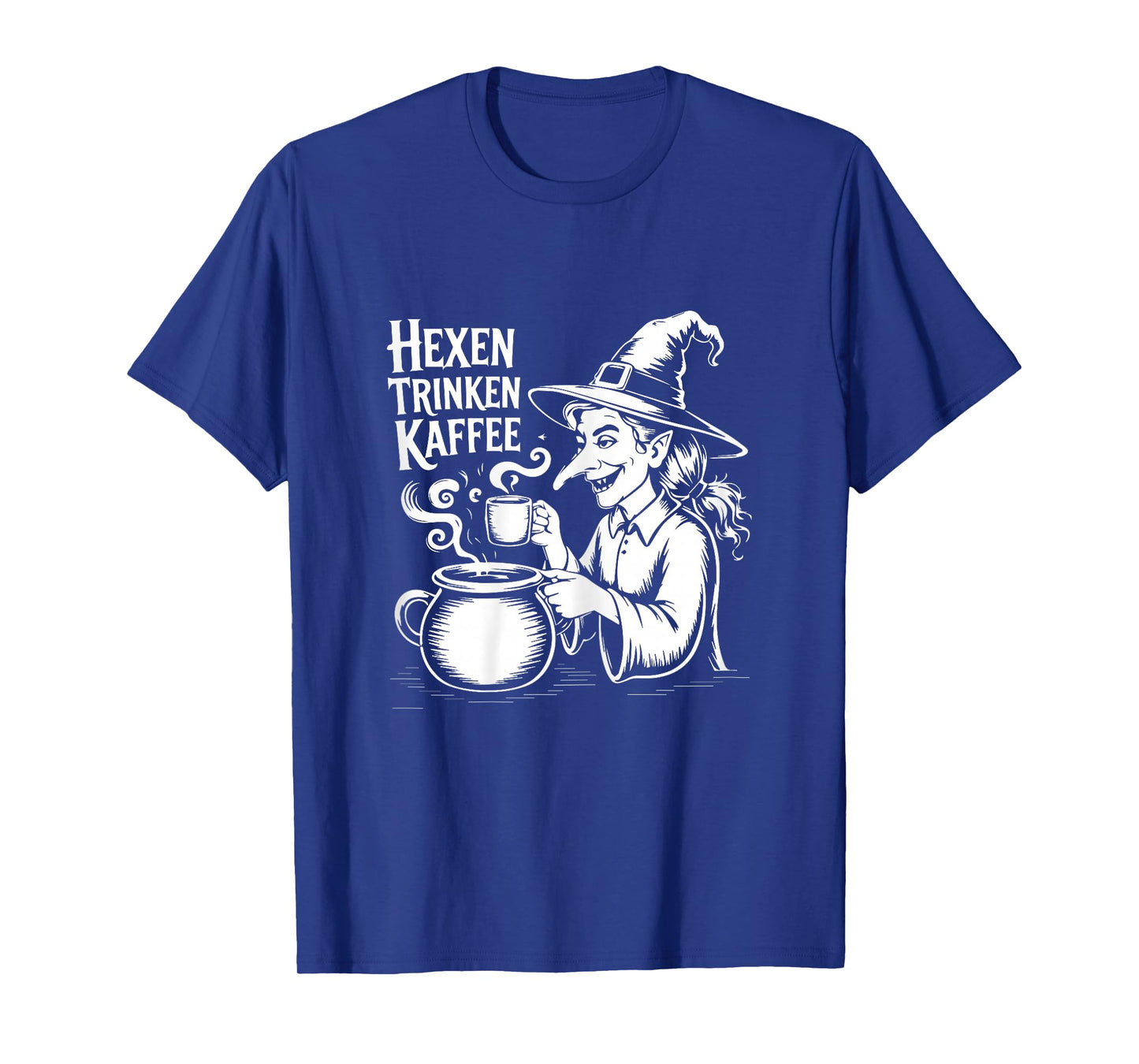 Hexen Trinken Kaffee Funny Witch Halloween Coffee Design T-Shirt