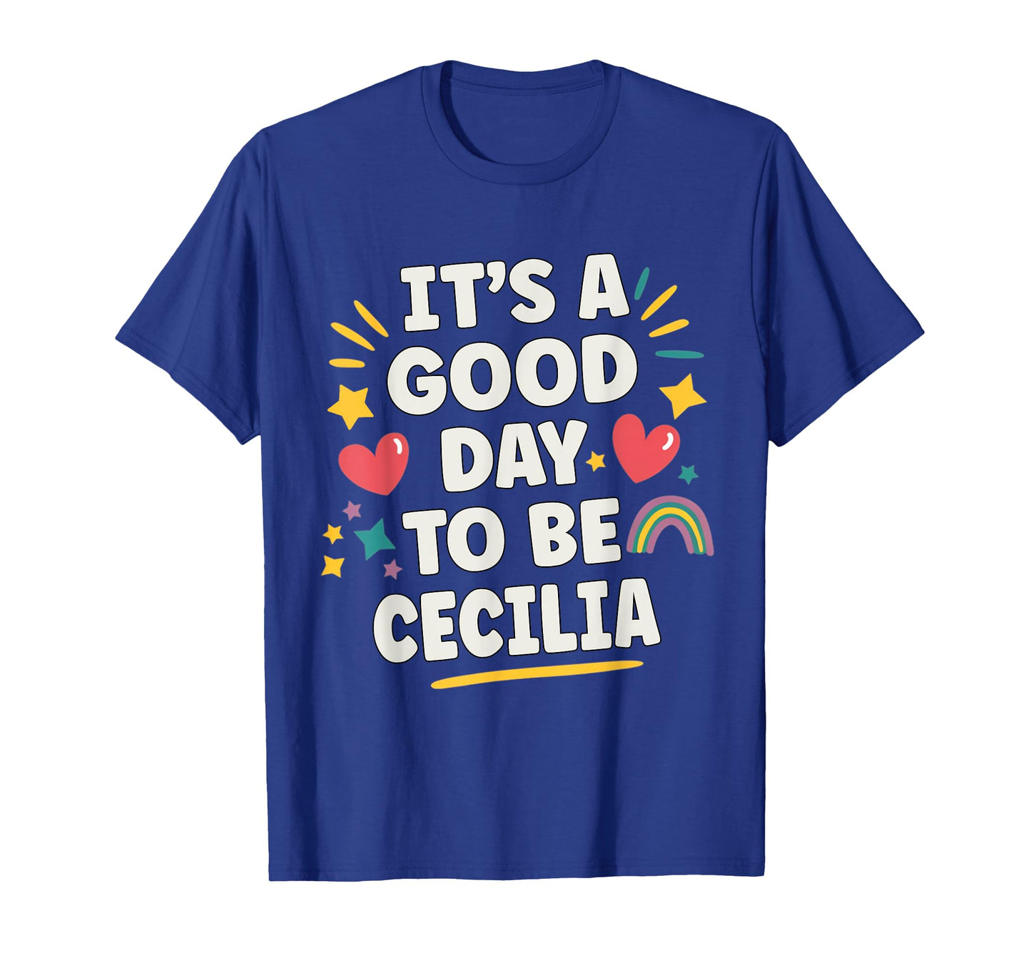 Cecilia Personalized Retro Girls Custom Cecilia Name T-Shirt