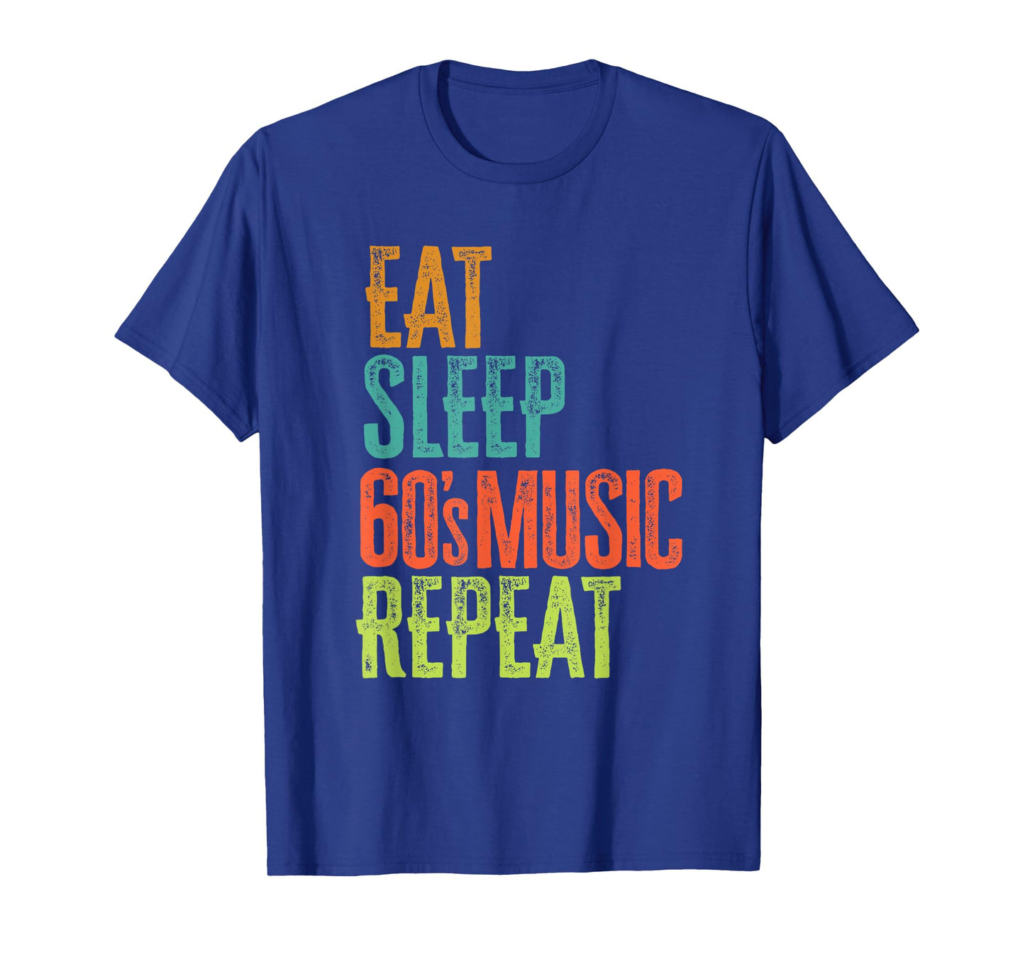 Retro Eat Sleep 60's Music Repeat Dance Pop Folk Rock Bands T-Shirt