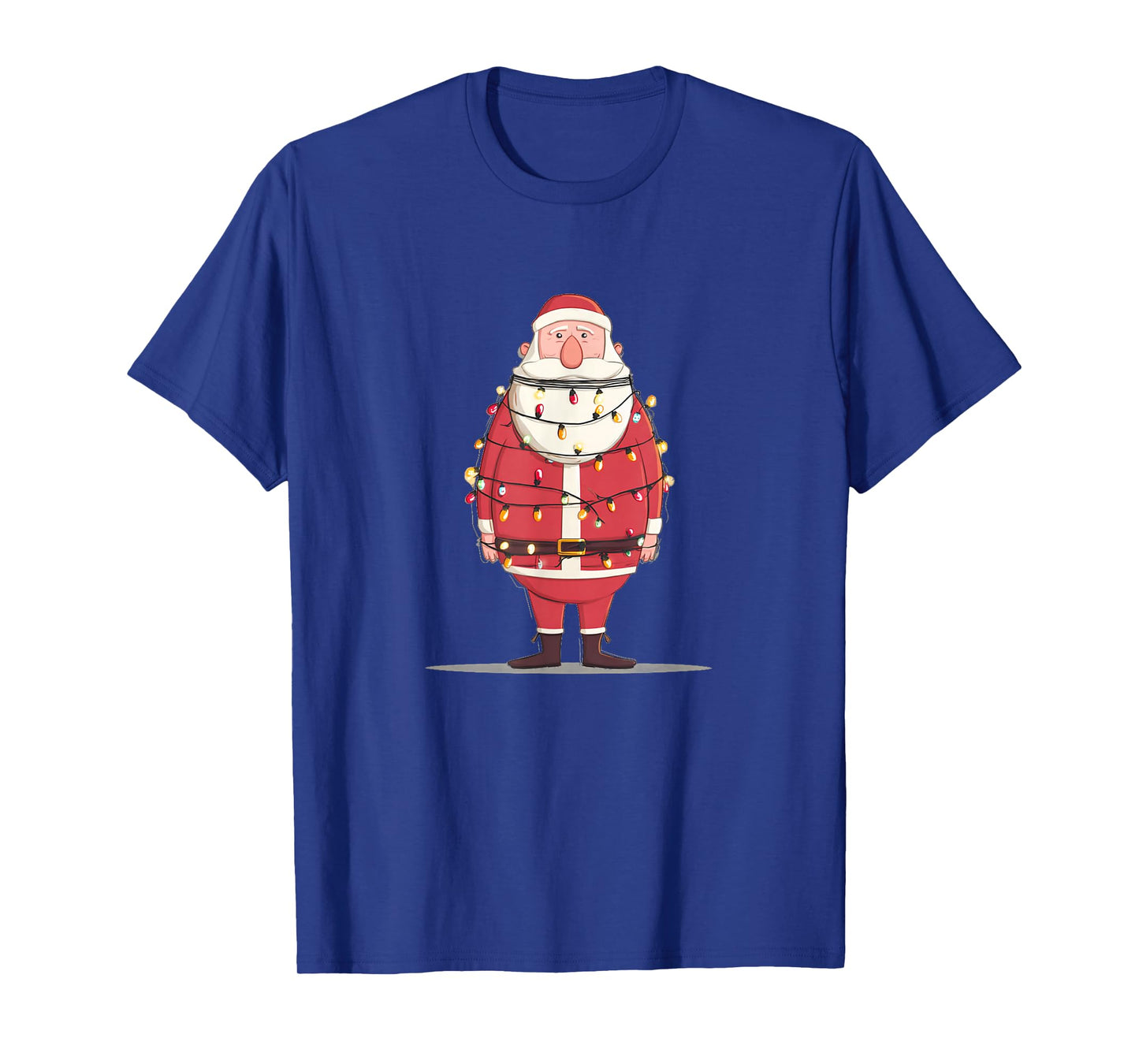 Pretty gagged Santa in Christmas Lights Costume T-Shirt