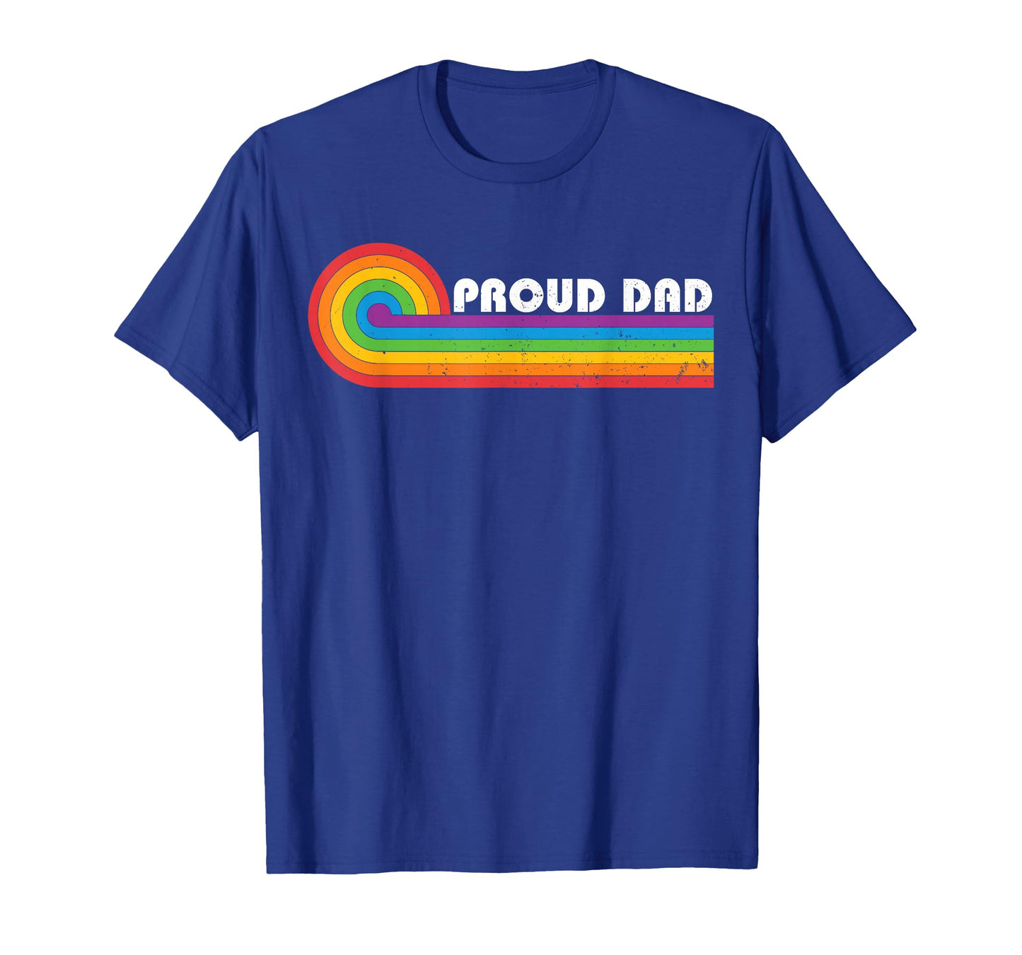Proud Dad Gay Pride LGBT Flag Vintage Parent Father's Day T-Shirt
