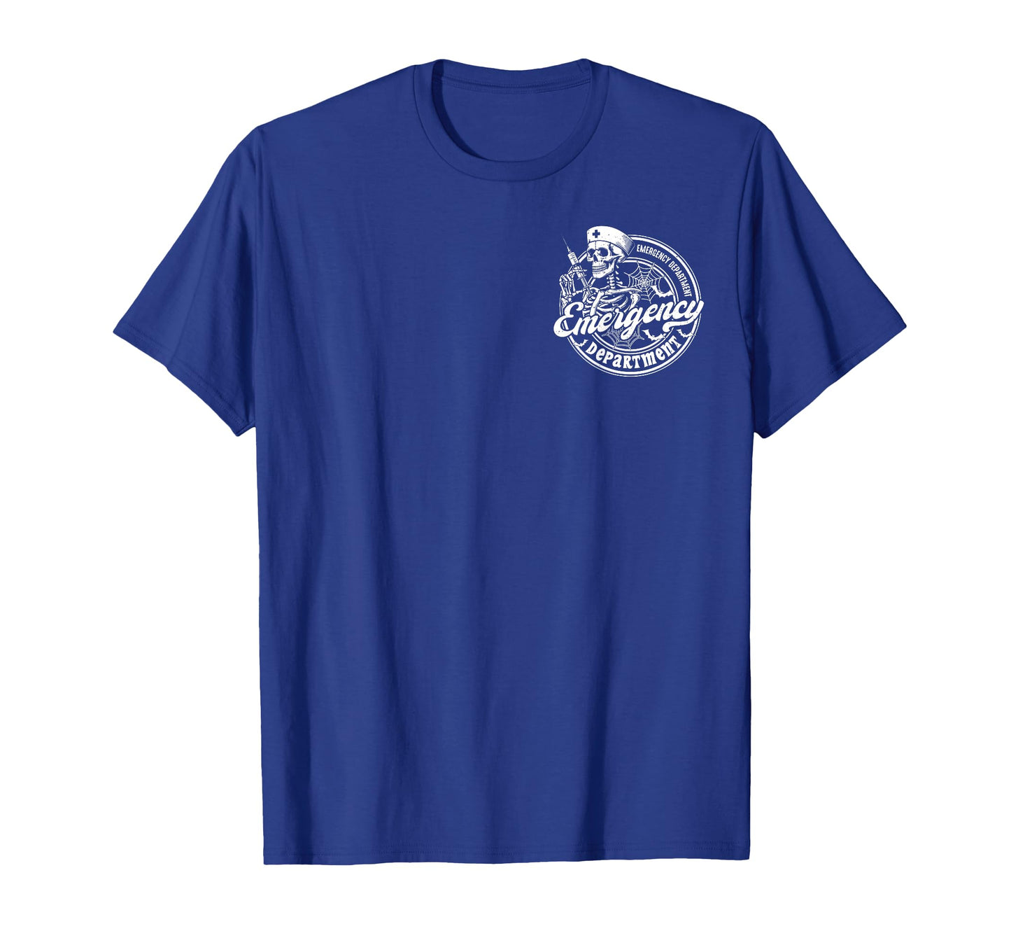 Emergency Department Skeleton ER Nurse Halloween 2 Sided T-Shirt