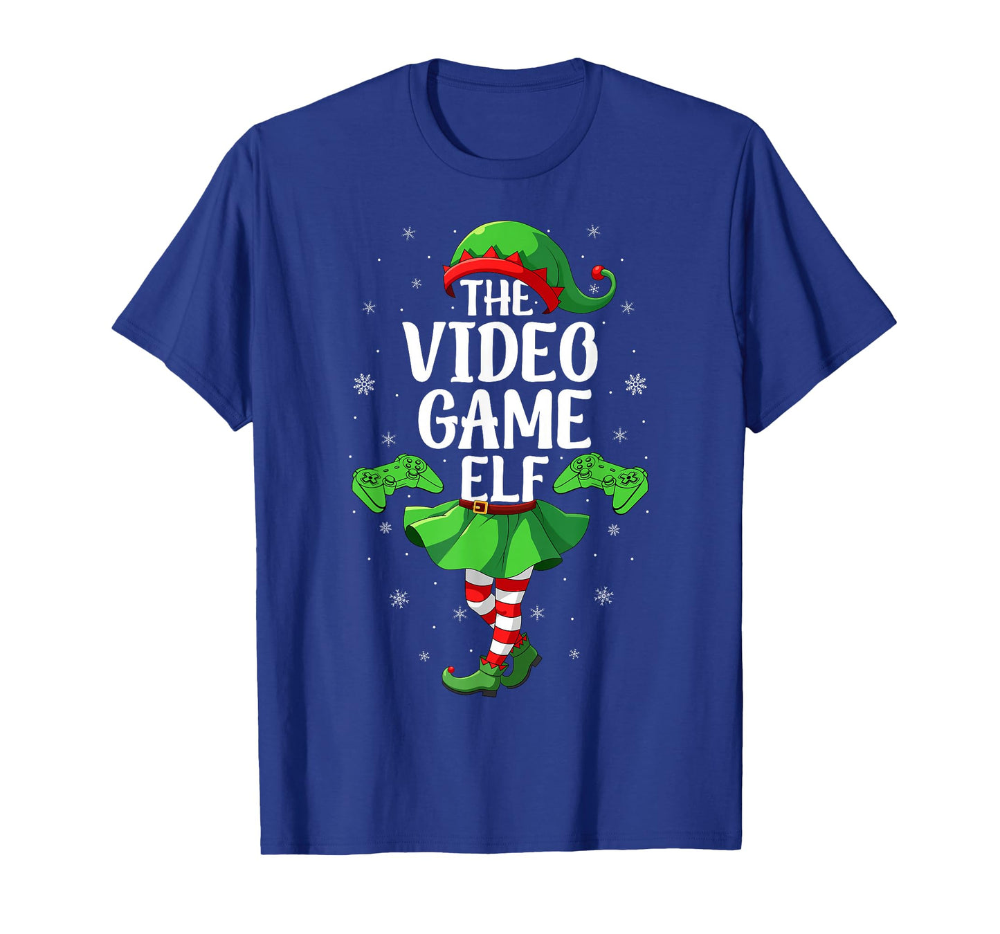 Video Game Elf Christmas Girls Women Elf Squad Xmas Family T-Shirt