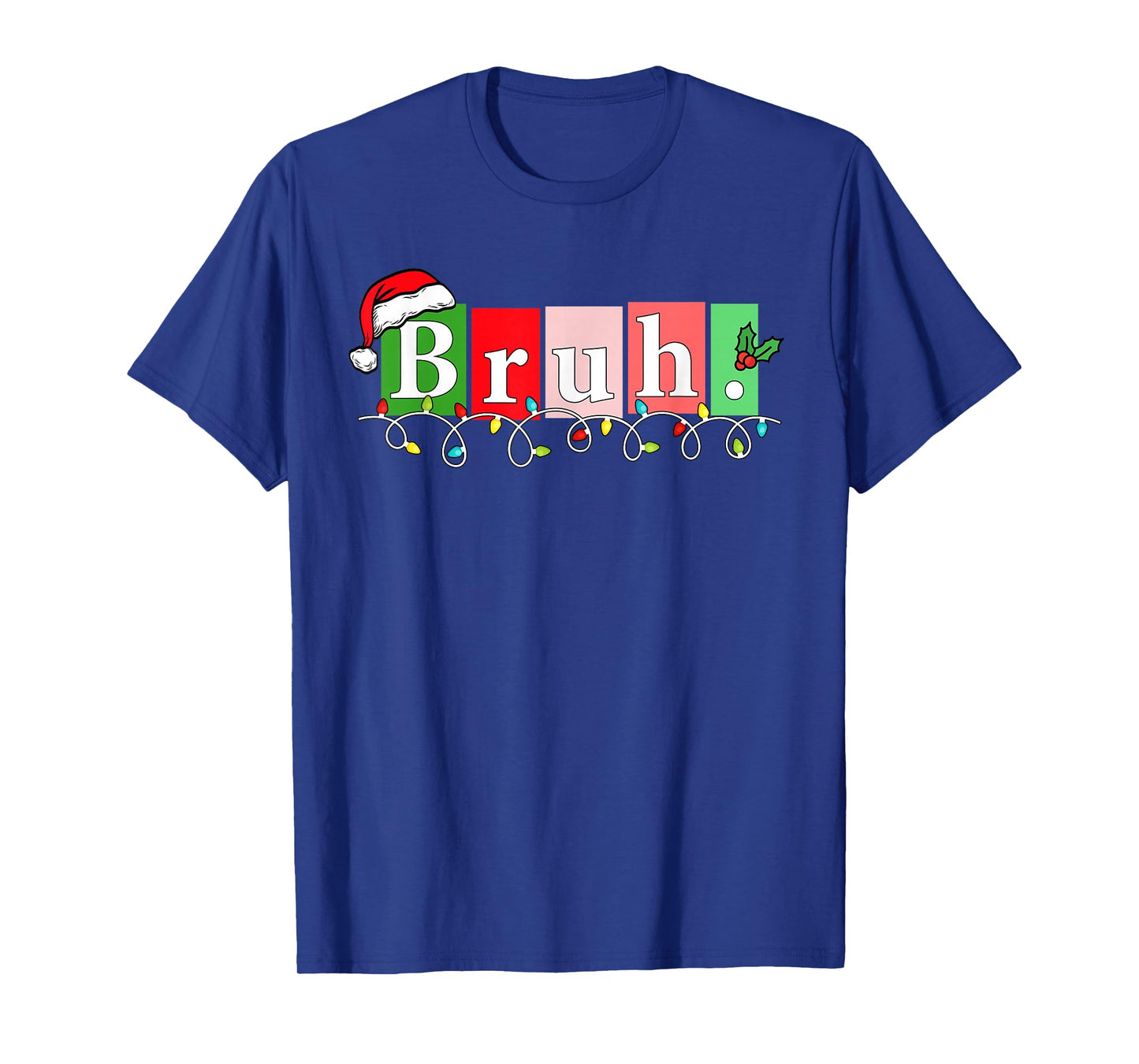 Bruh Funny Christmas Meme Tee Teens Boys Kids Xmas Pajamas T-Shirt