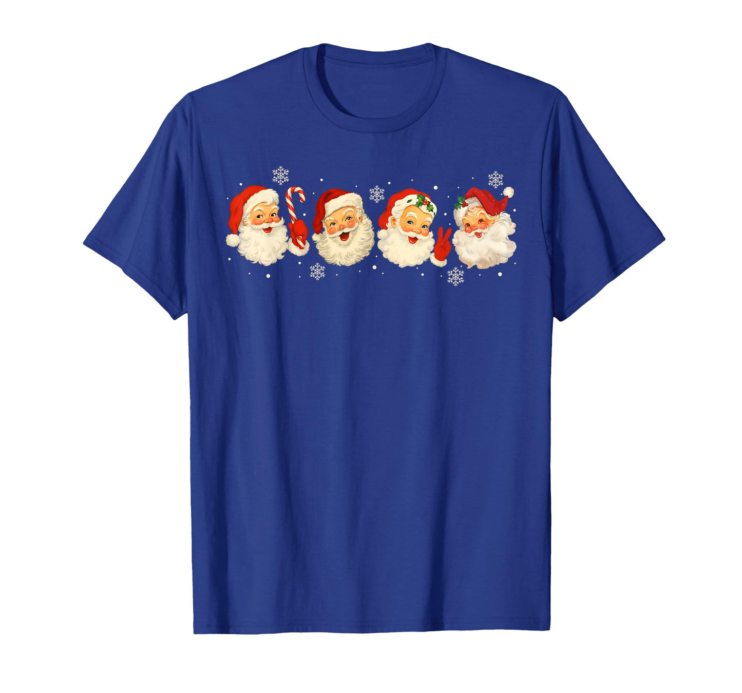 Vintage Retro Jolly Santa Claus Face Christmas Pajamas T-Shirt