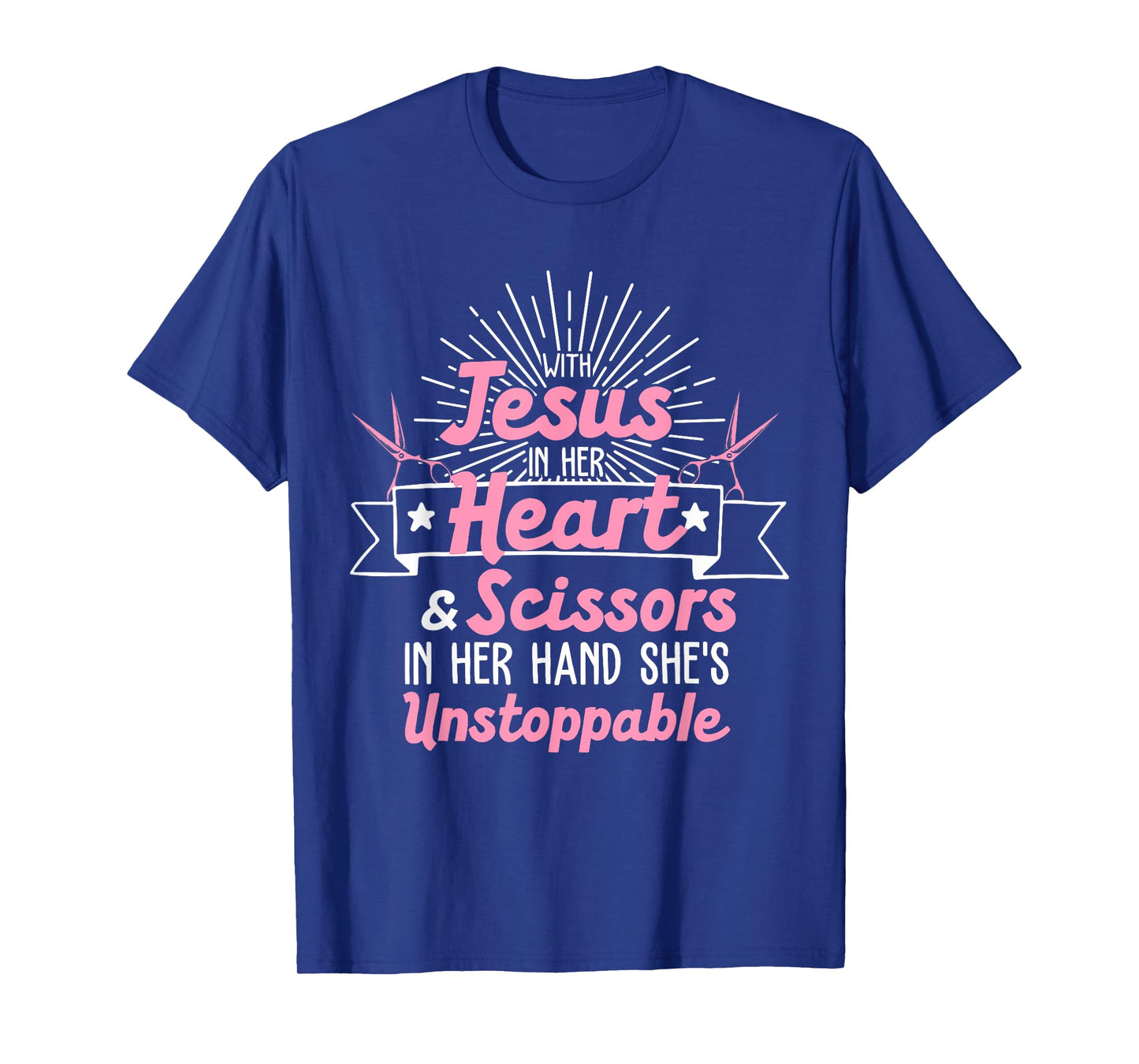 Best Hair Dresser Gift Idea Jesus Religious Quote Funny Hairdresser Designs Girls Women Christian Hairstylists T-Shirt, Black