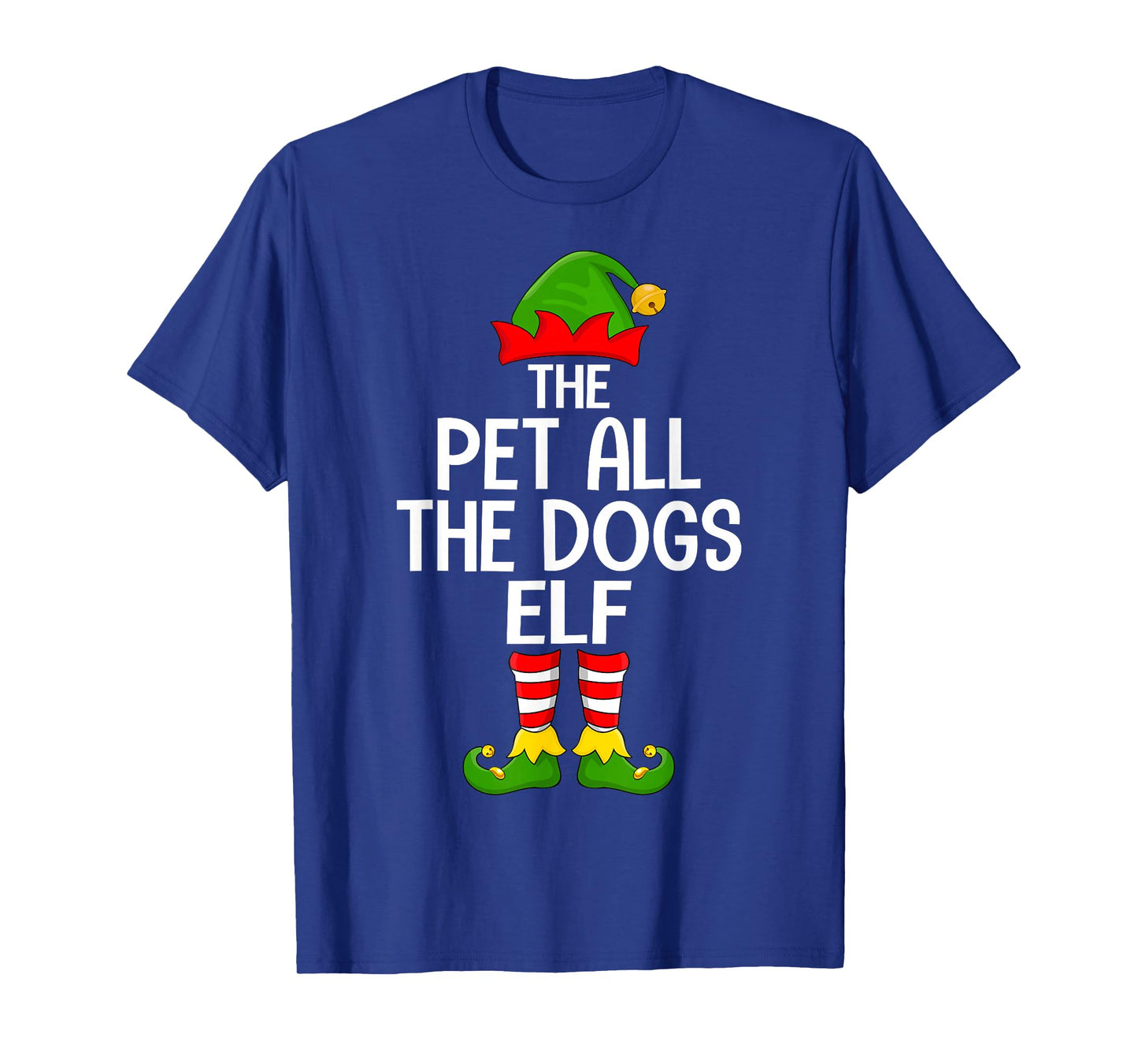Pet All The Dogs Elf Matching Family Elf Squad Christmas T-Shirt
