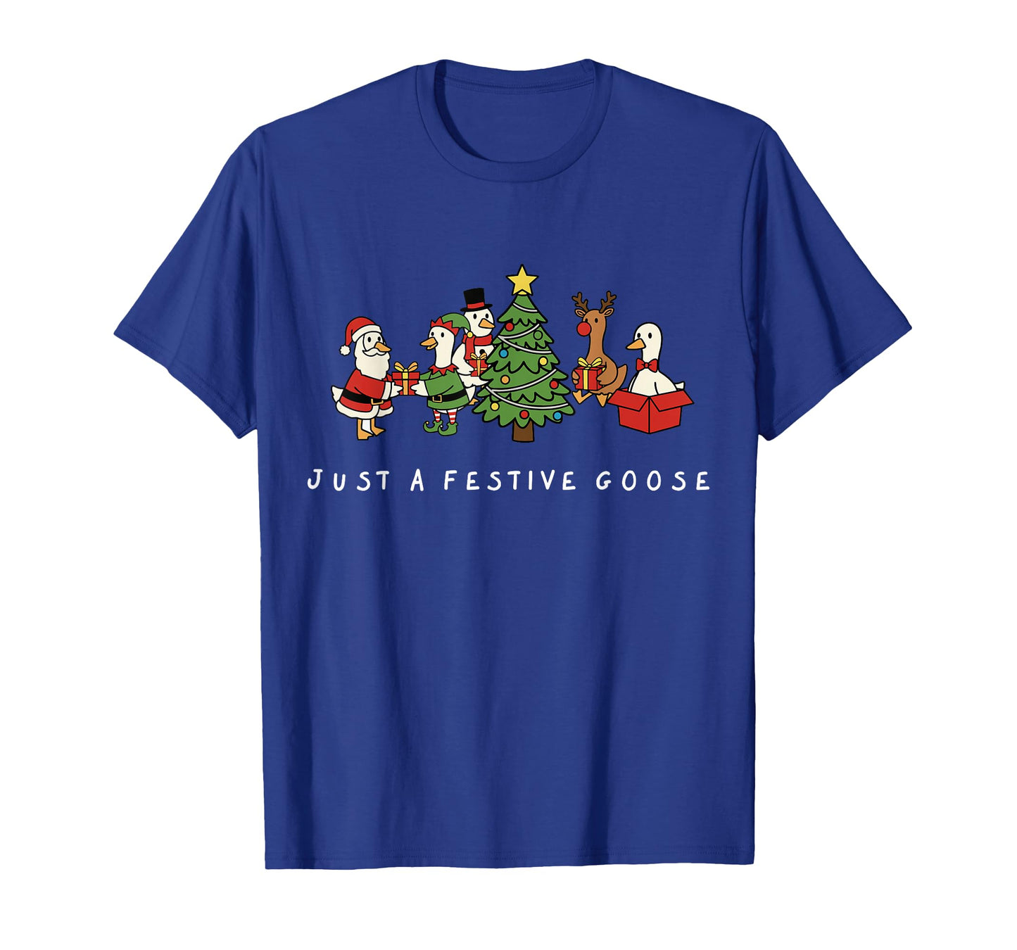Just a Festive Goose Christmas Holiday Party Humor T-Shirt