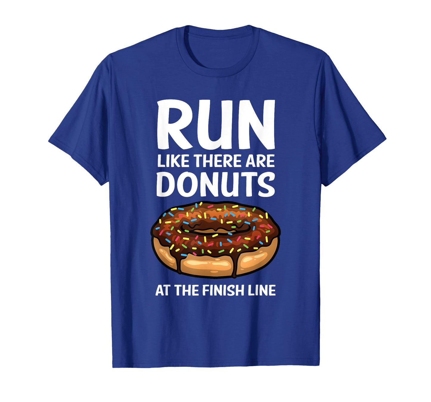 Funny Running For Men Women Donut Finish Line Marathon T-Shirt