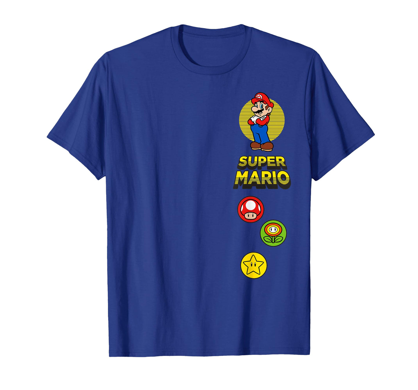 Super Mario Bros Power Up Vintage Game Icons T-Shirt