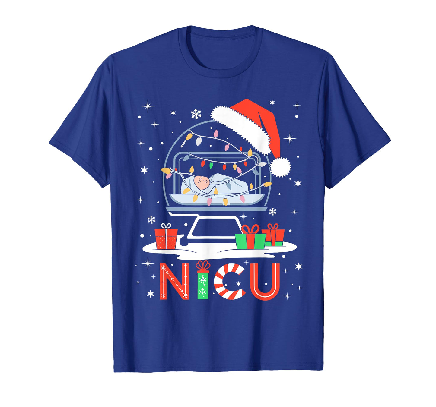 Neonatal Intensive Care Unit Xmas Funny Nicu Nurse Christmas T-Shirt