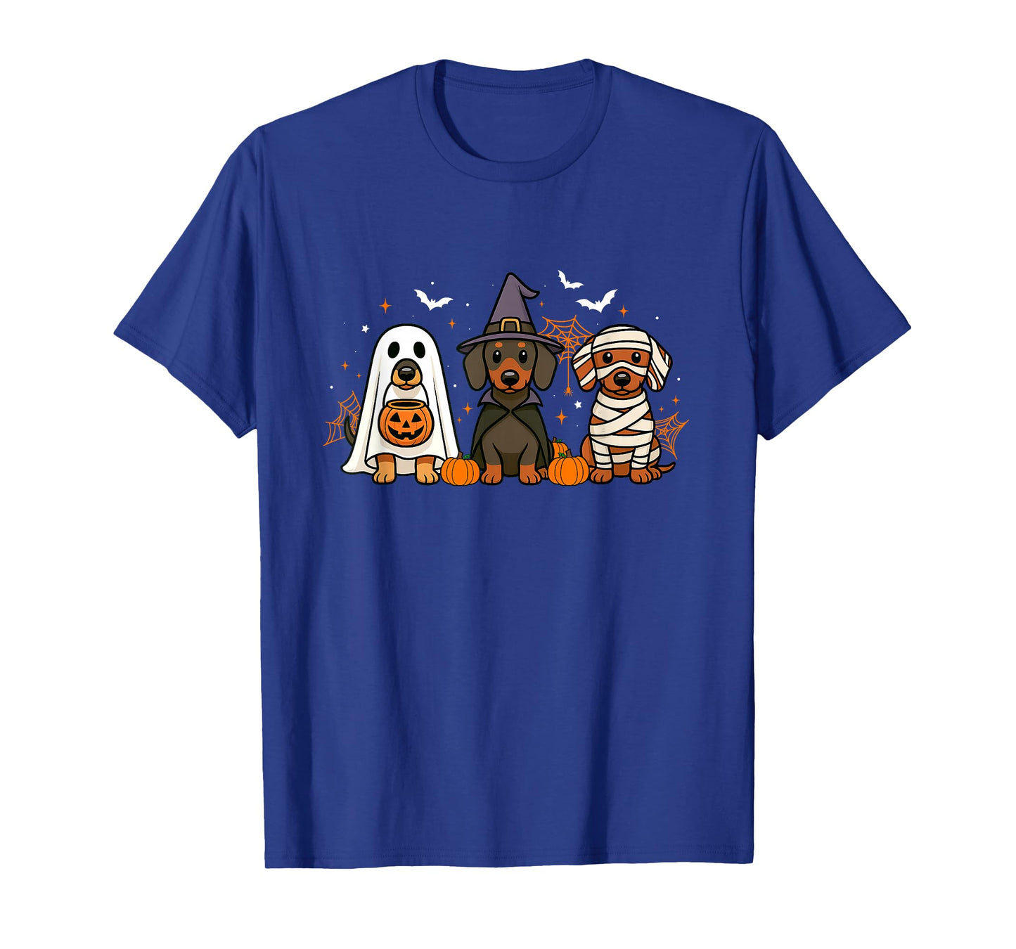 Funny Weiner Dog Ghost Witch Pumpkin Halloween Dachshund T-Shirt
