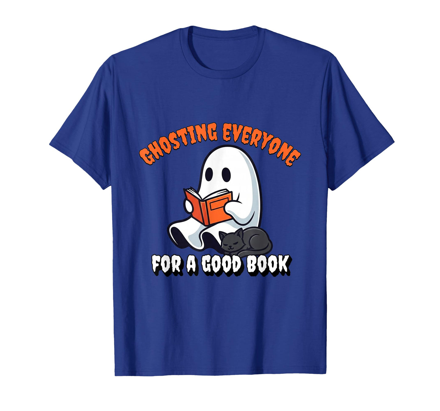 Groovy Cute Ghost Book Nerd Funny Halloween Reading Gift T-Shirt