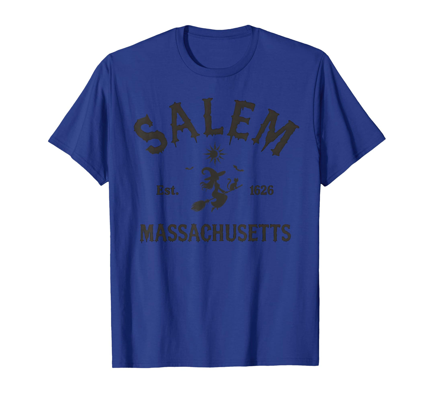 Retro Salem Massachusetts MA Vintage Halloween Witch Costome T-Shirt