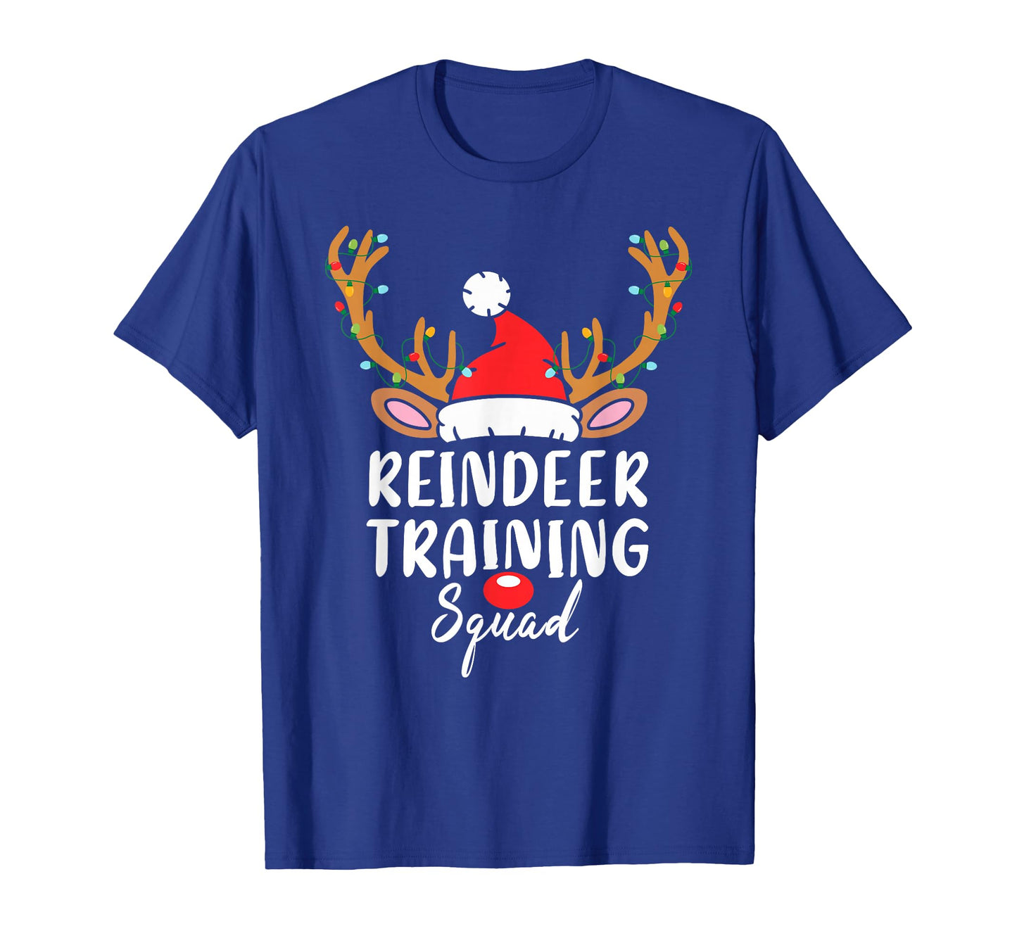 Christmas Running Team Funny Reindeer Training Squad T-Shirt