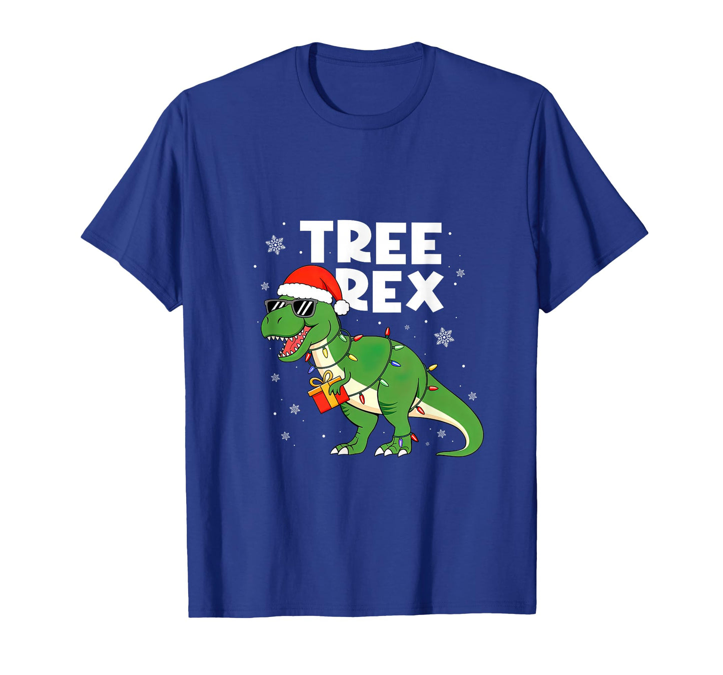 Dinosaur Christmas Tree Rex Boys Kids Men Xmas Pajamas T-Shirt