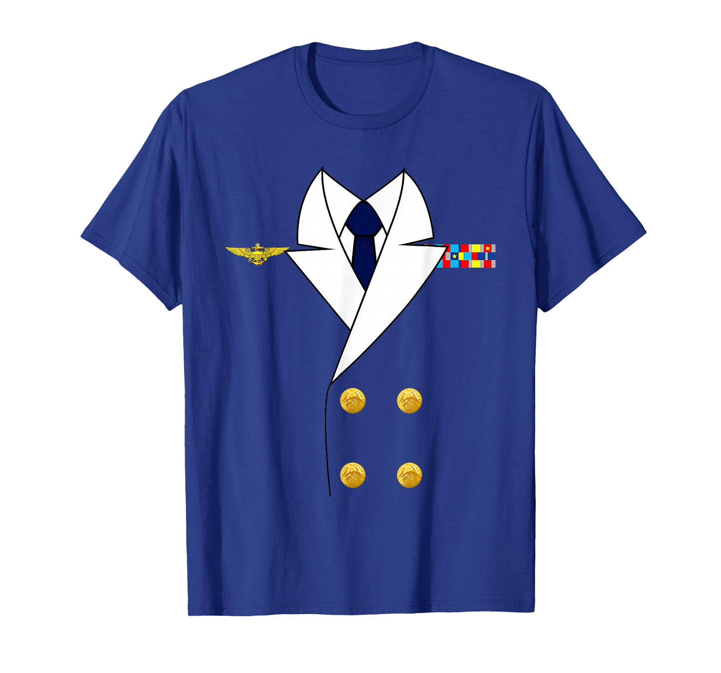 Halloween Ship Captain Sailor Funny Easy Cosplay Costume T-Shirt