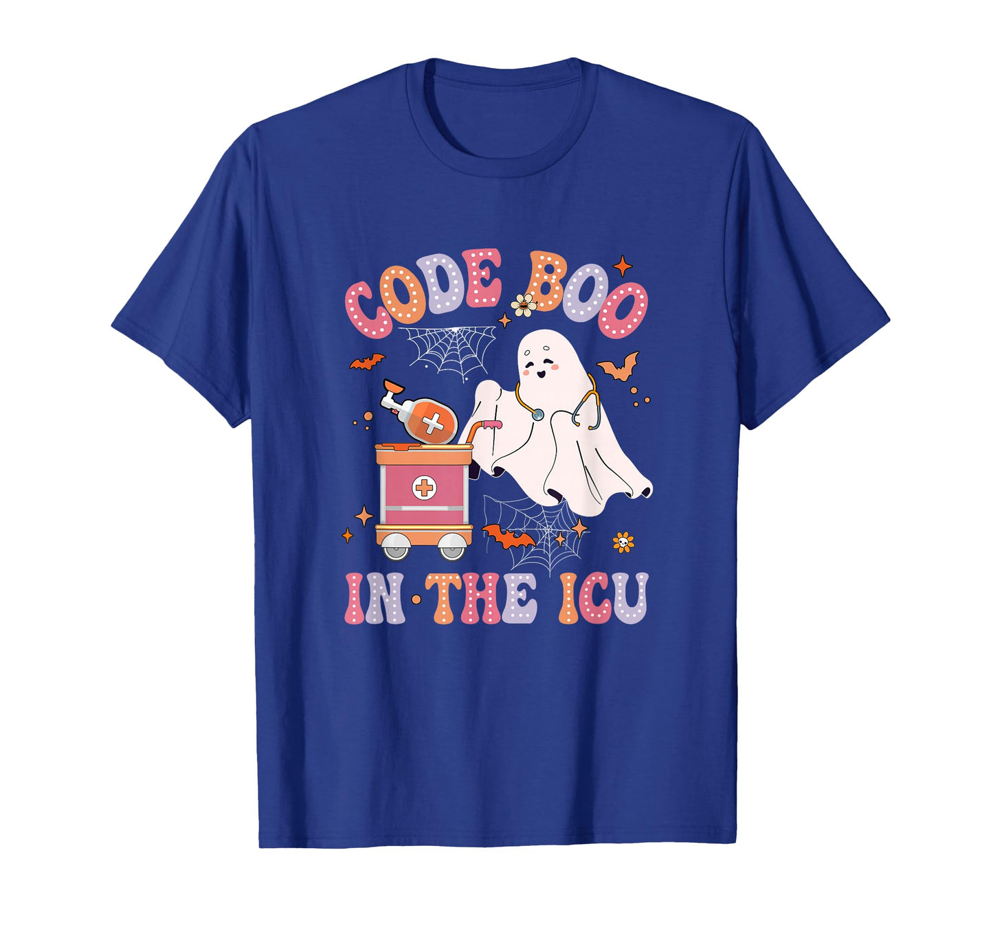 Ghost Code Boo In The Icu Nursing Nurse Halloween Costume T-Shirt