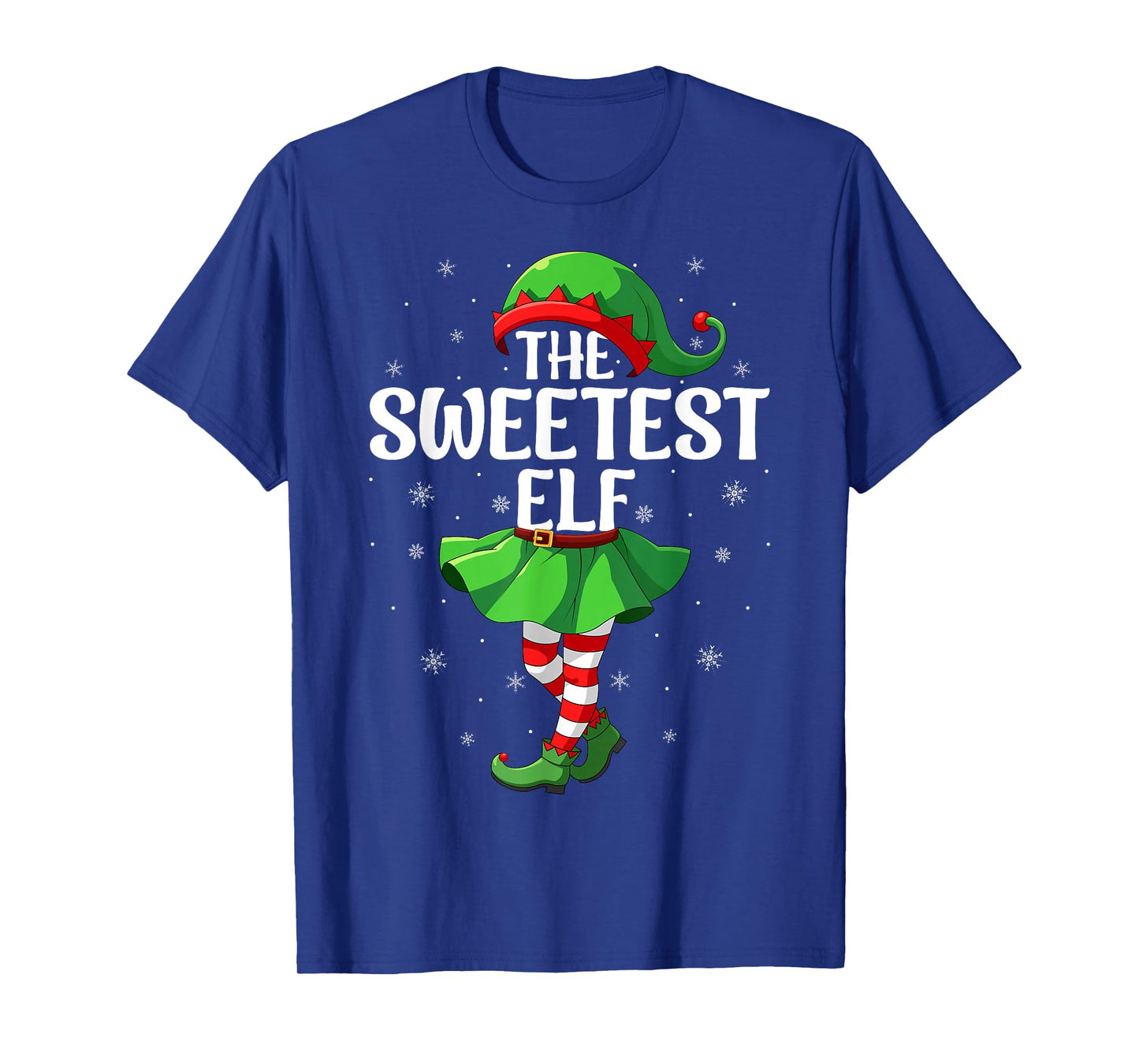 Sweetest Elf Christmas Girls Women Elf Squad Xmas Family T-Shirt