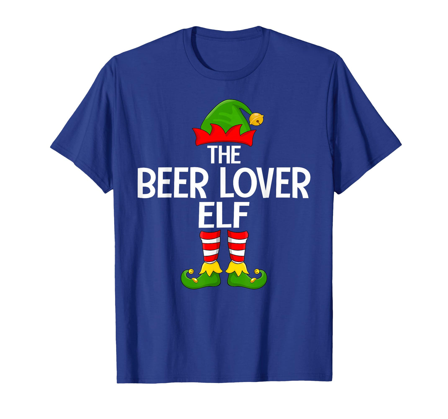 Beer Lover Elf Xmas Matching Family Elf Squad Christmas T-Shirt