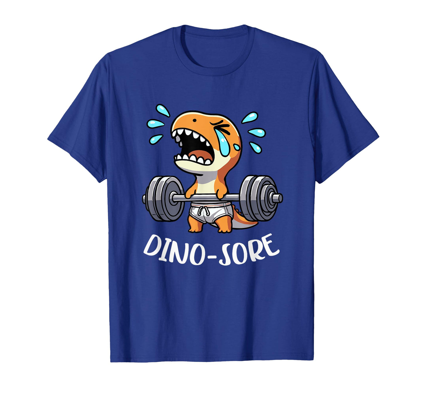 Dino Sore Gym Lifting Weights Fitness Workout Dino Saur Gym T-Shirt