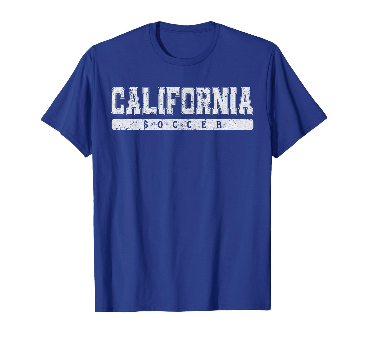 California Soccer White Vintage Text T-Shirt