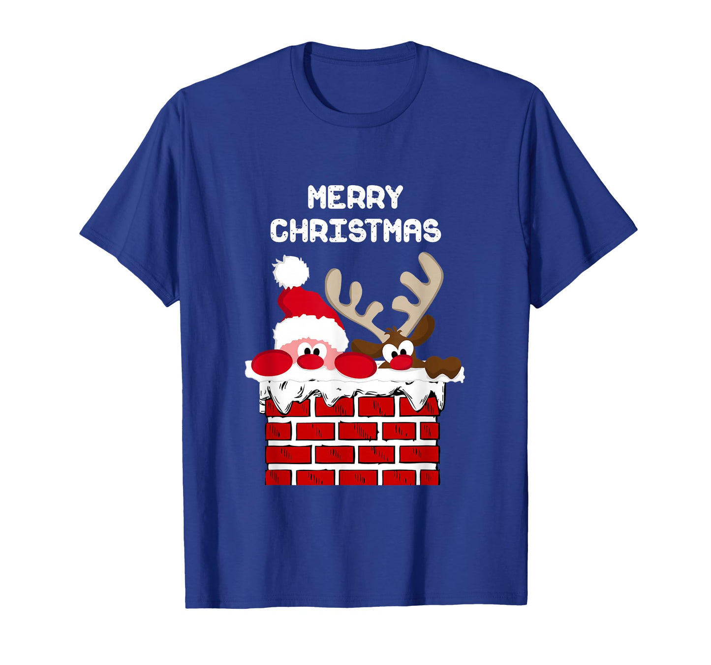 Santa Claus and Reindeer Merry Christmas T-Shirt