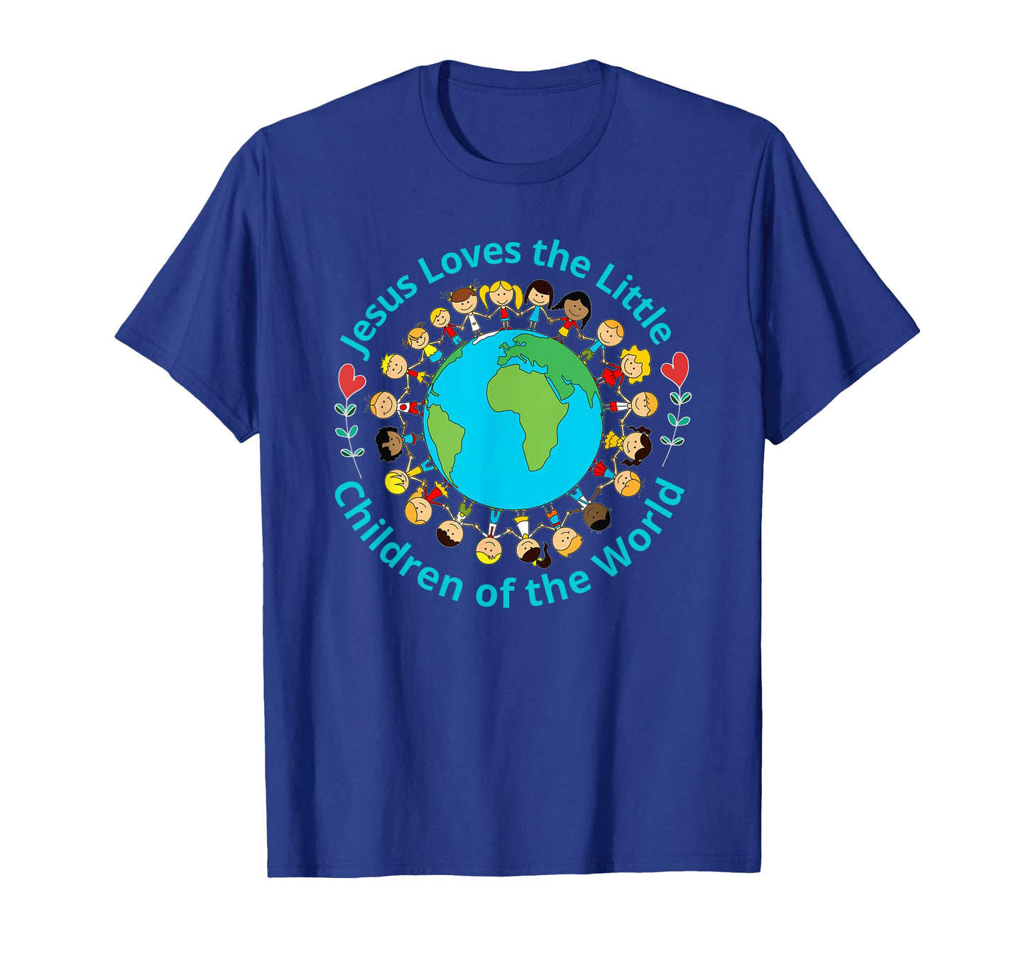 Jesus Loves Children Of World Christian Mother Teacher Kids T-Shirt