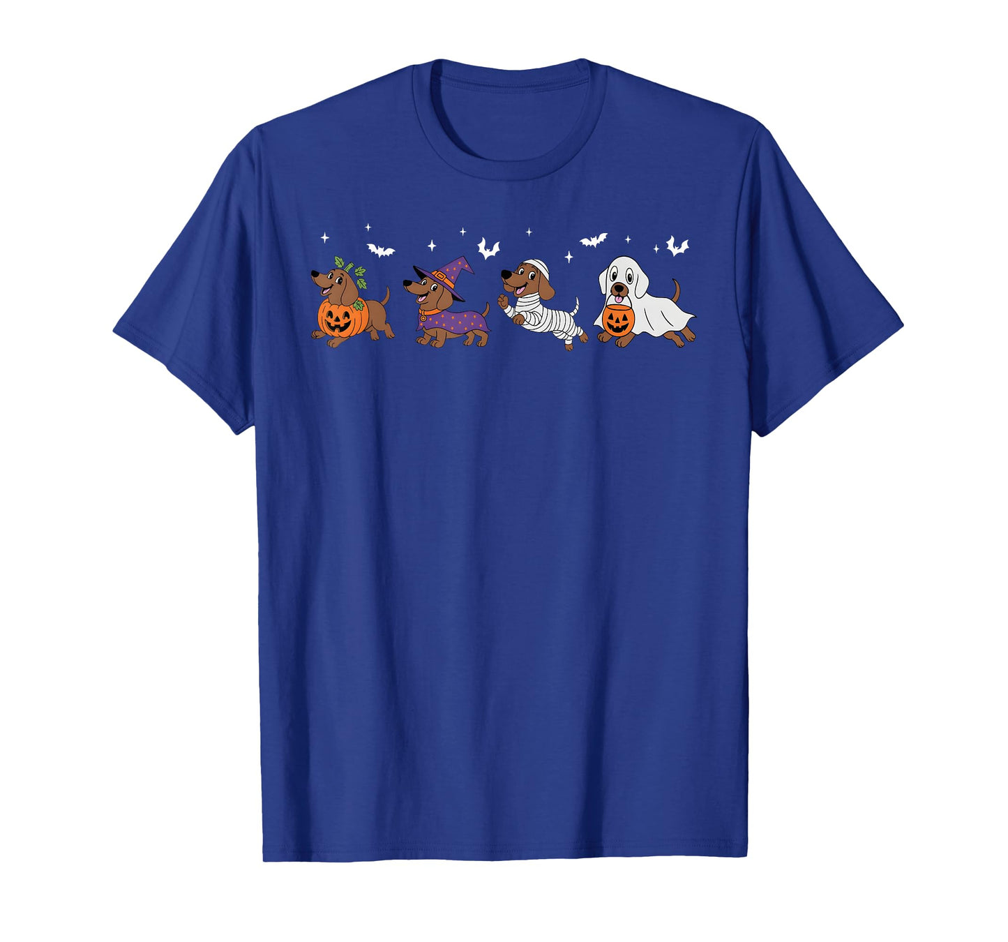 Dachshund Dog Witch Happy Halloweenie Spooky Season T-Shirt