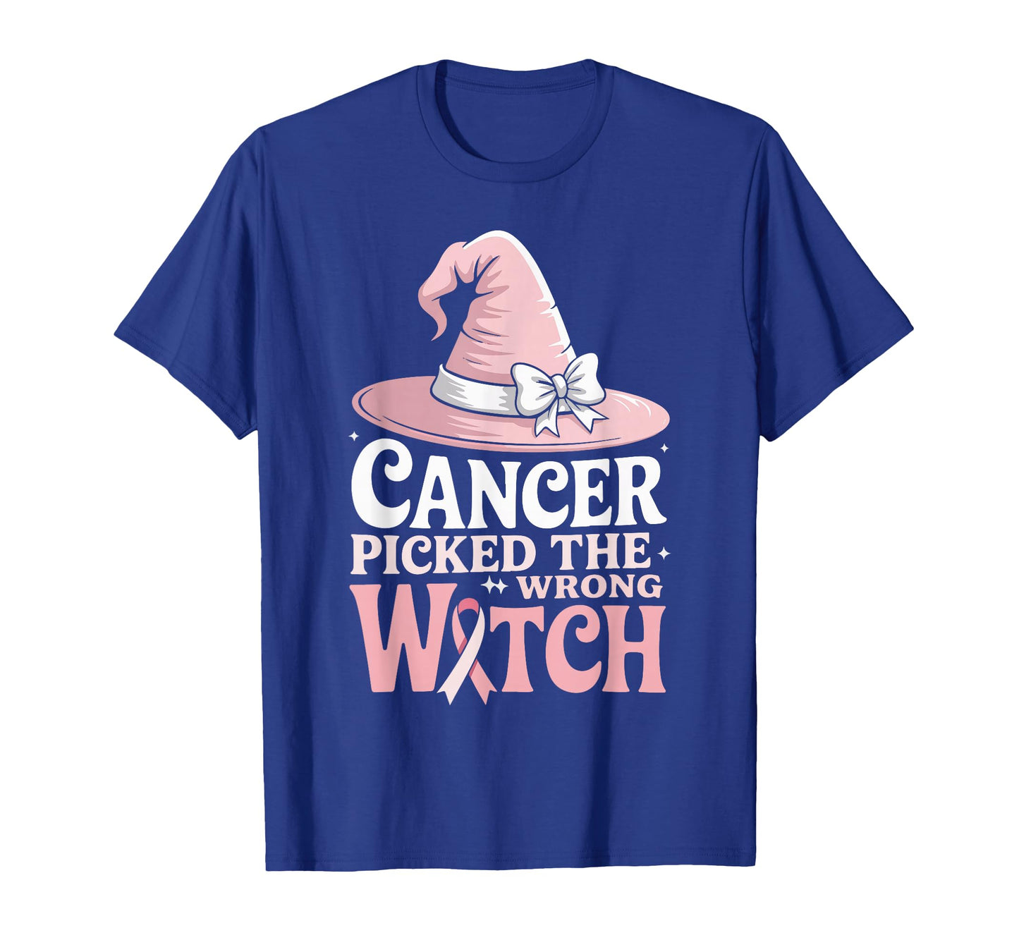 Cancer Picked The Wrong Witch Breast Cancer Awareness T-Shirt