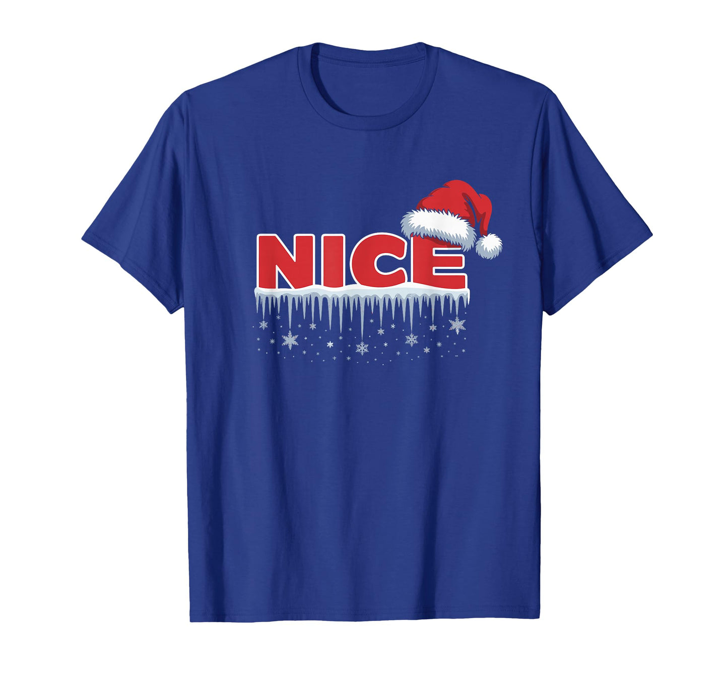 Nice Matching Christmas Santa Hat Snowflakes Design T-Shirt