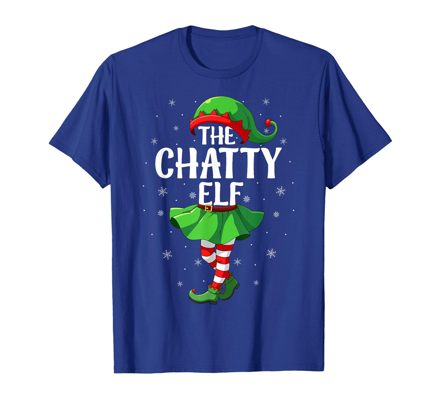 Chatty Elf Christmas Girls Women Elf Squad Xmas Family T-Shirt